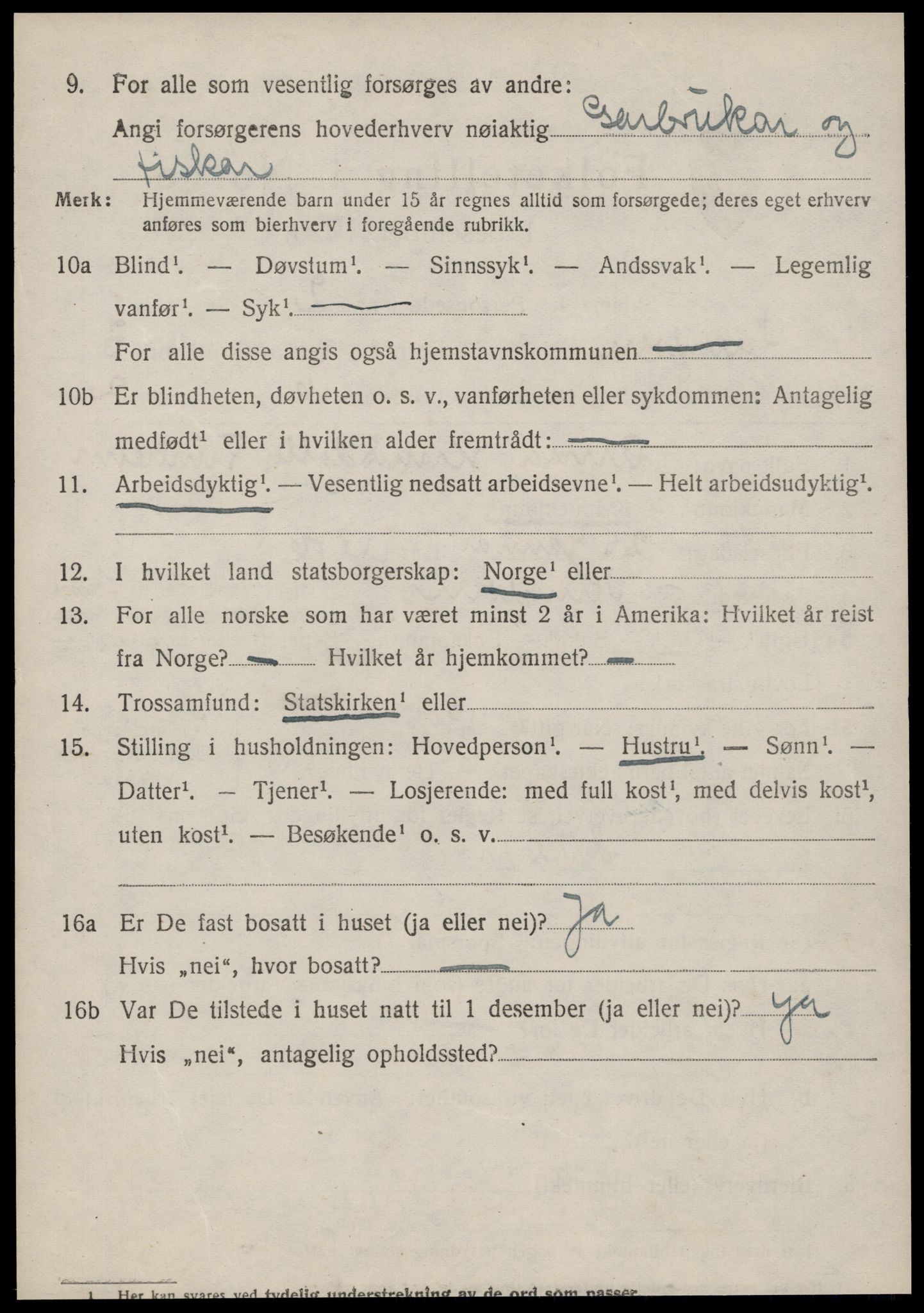 SAT, 1920 census for Vanylven, 1920, p. 1832