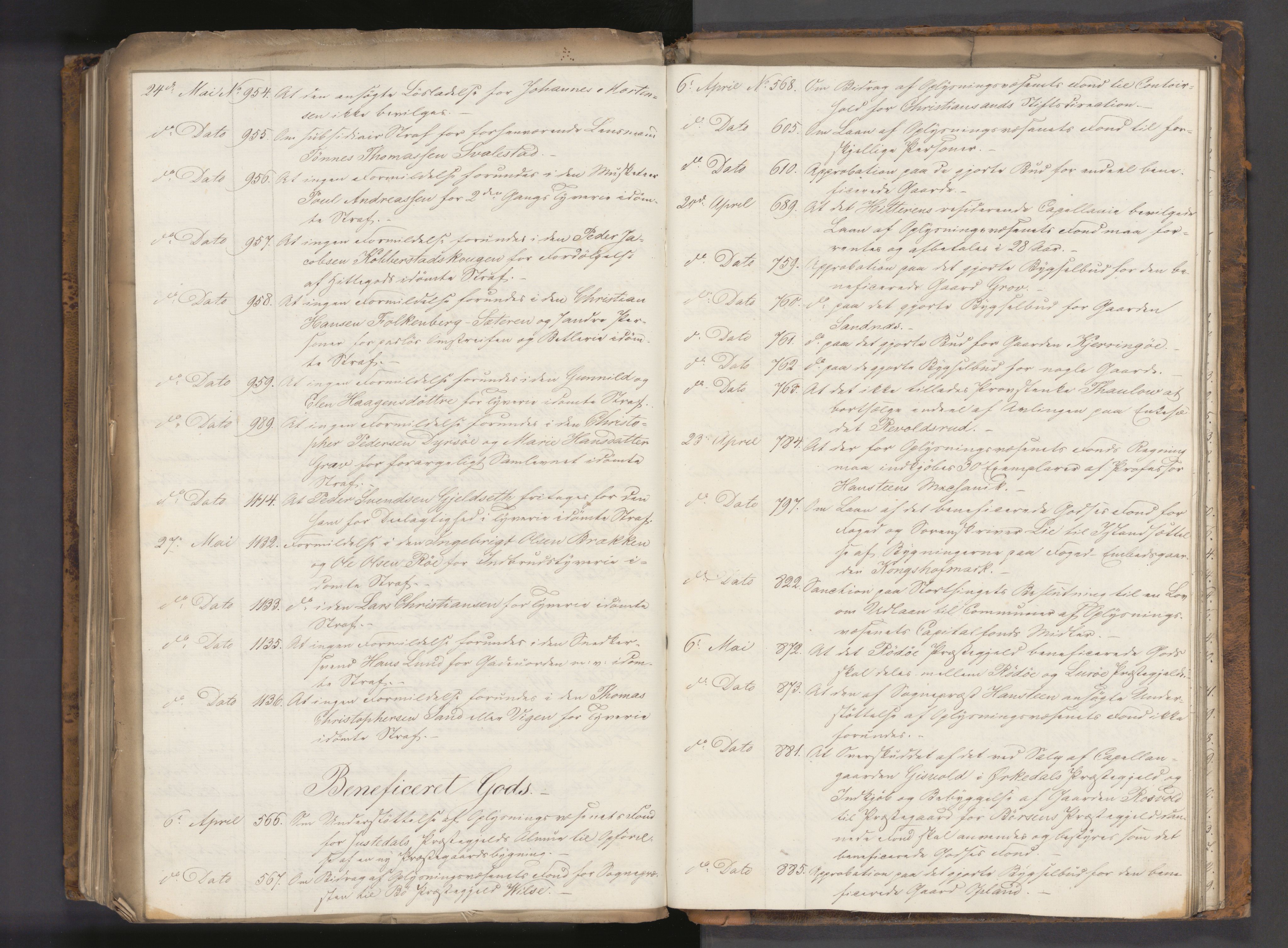 Statsrådssekretariatet, AV/RA-S-1001/A/Ab/L0049: Kgl. res. nr. 556-1166 og 1-9, 2. kvartal, 1839