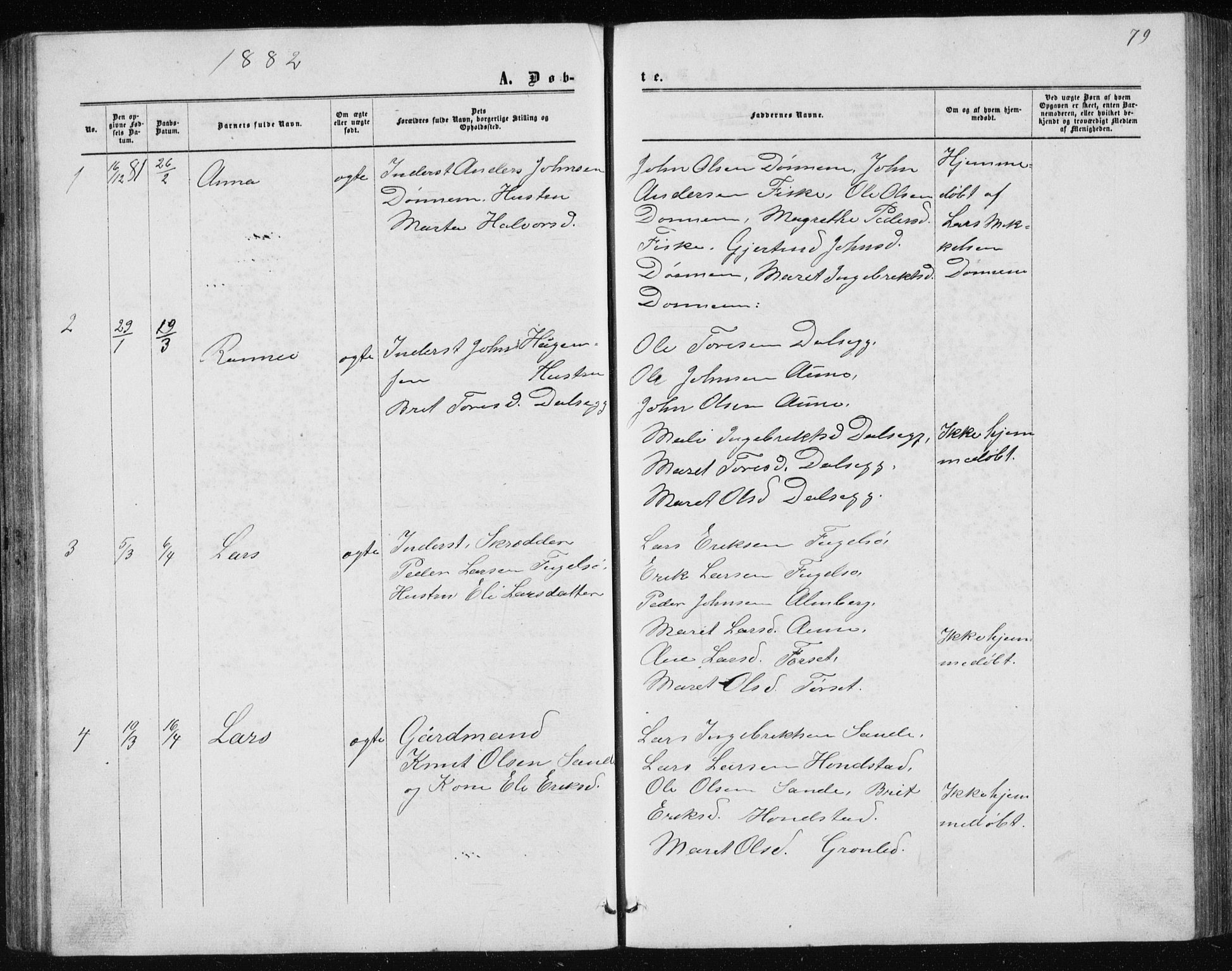 Ministerialprotokoller, klokkerbøker og fødselsregistre - Møre og Romsdal, AV/SAT-A-1454/597/L1064: Parish register (copy) no. 597C01, 1866-1898, p. 79