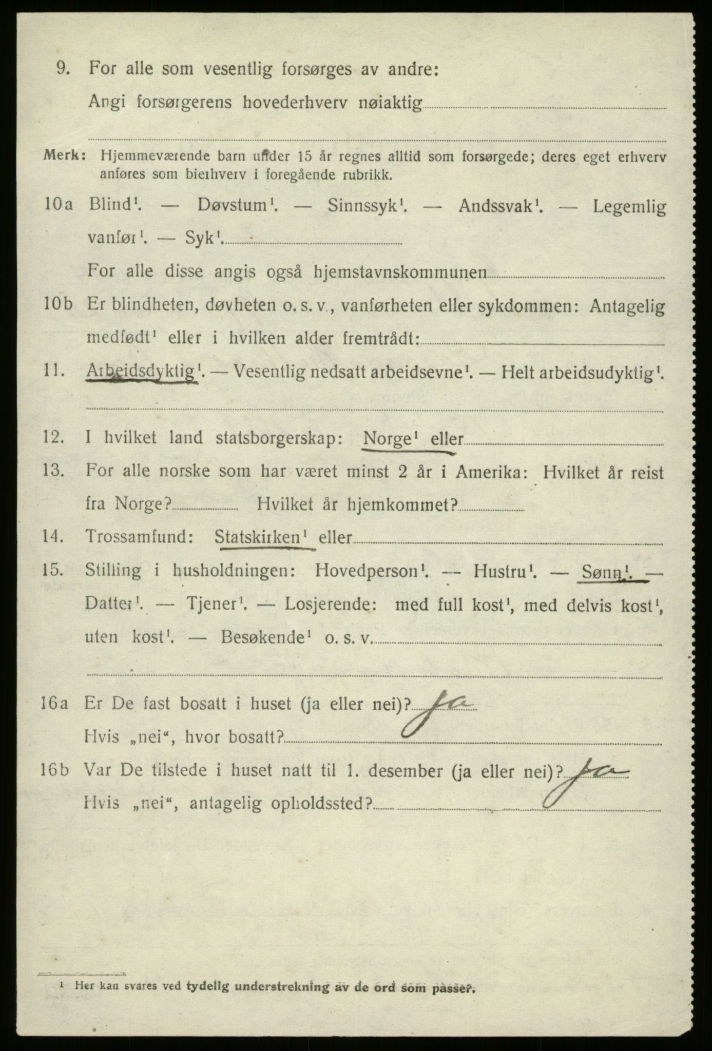 SAB, 1920 census for Gloppen, 1920, p. 7659