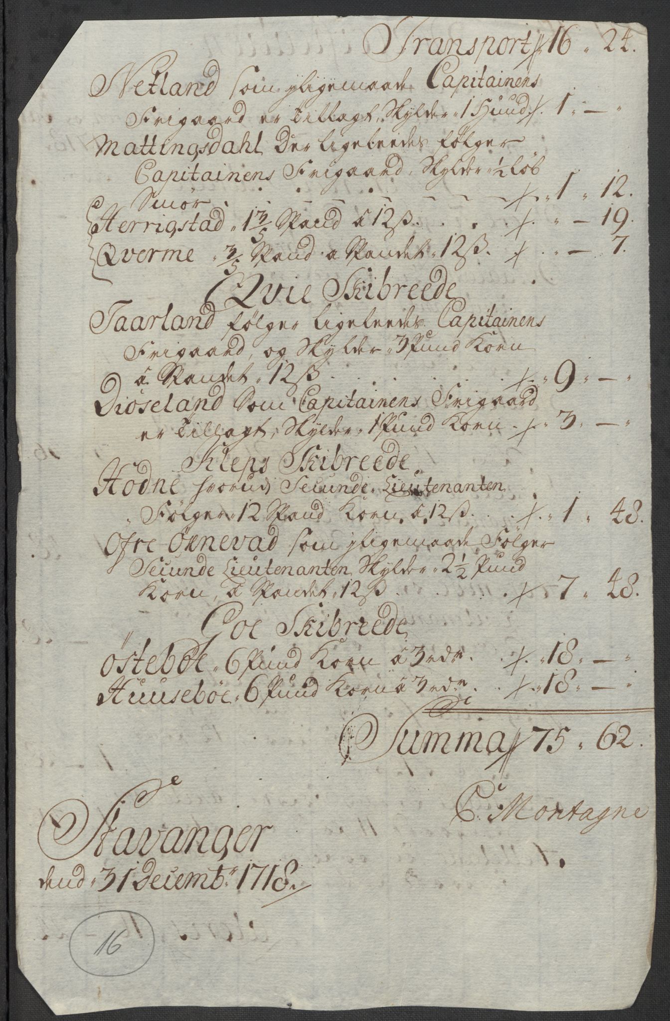 Rentekammeret inntil 1814, Reviderte regnskaper, Fogderegnskap, AV/RA-EA-4092/R46/L2743: Fogderegnskap Jæren og Dalane, 1718, p. 100