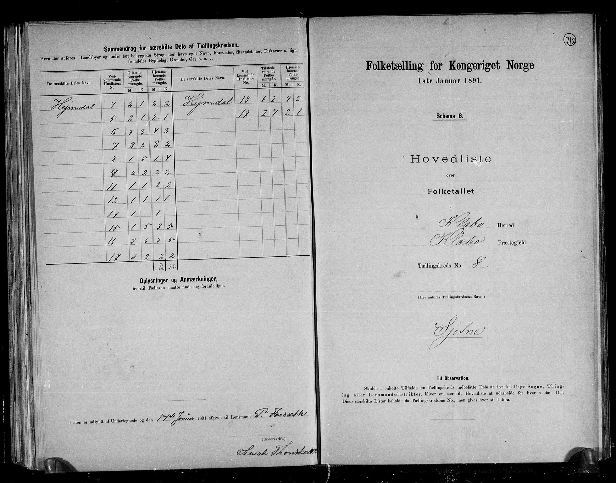 RA, 1891 census for 1662 Klæbu, 1891, p. 20