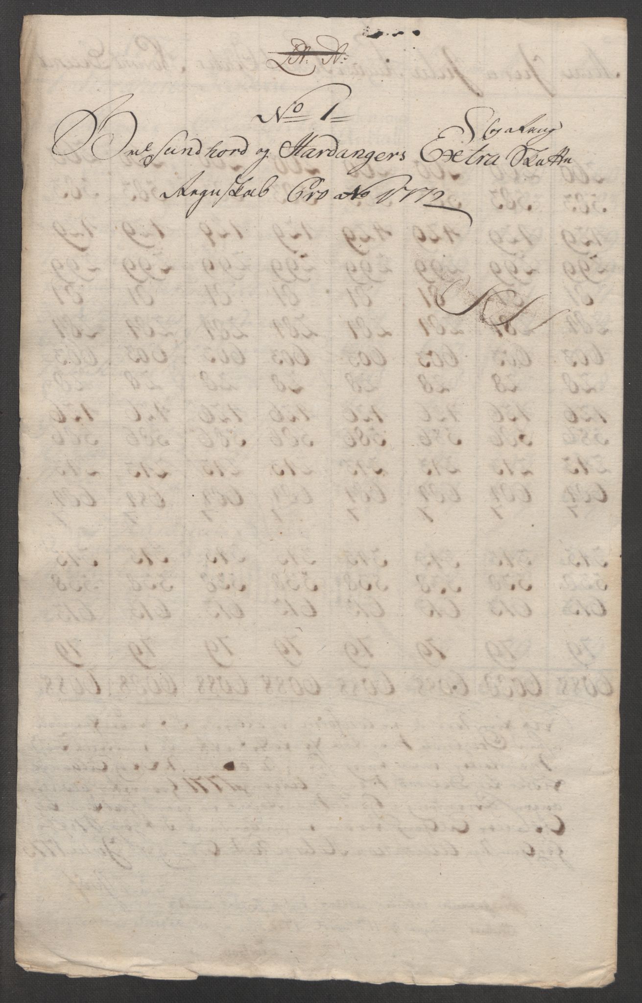 Rentekammeret inntil 1814, Reviderte regnskaper, Fogderegnskap, RA/EA-4092/R48/L3136: Ekstraskatten Sunnhordland og Hardanger, 1762-1772, p. 271