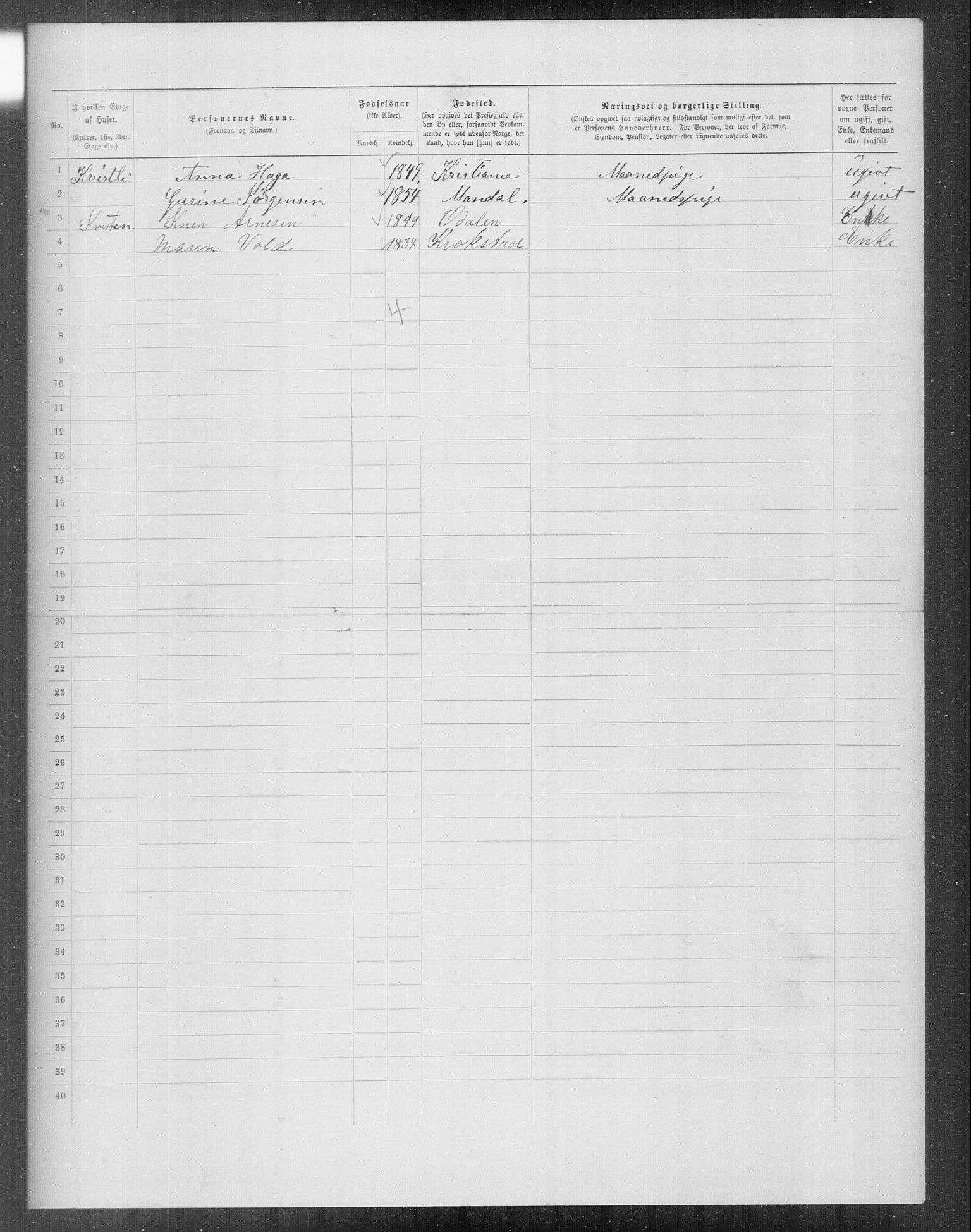 OBA, Municipal Census 1899 for Kristiania, 1899, p. 12742