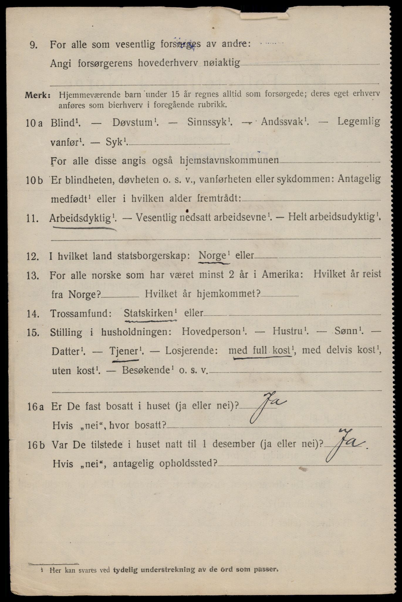 SAT, 1920 census for Trondheim, 1920, p. 89411