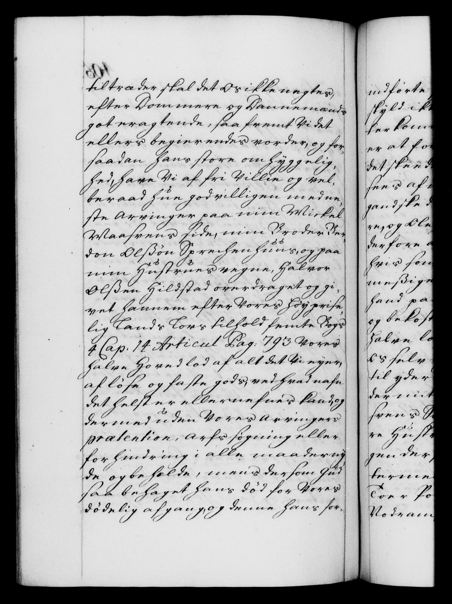 Danske Kanselli 1572-1799, AV/RA-EA-3023/F/Fc/Fca/Fcaa/L0020: Norske registre, 1708-1711, p. 405b