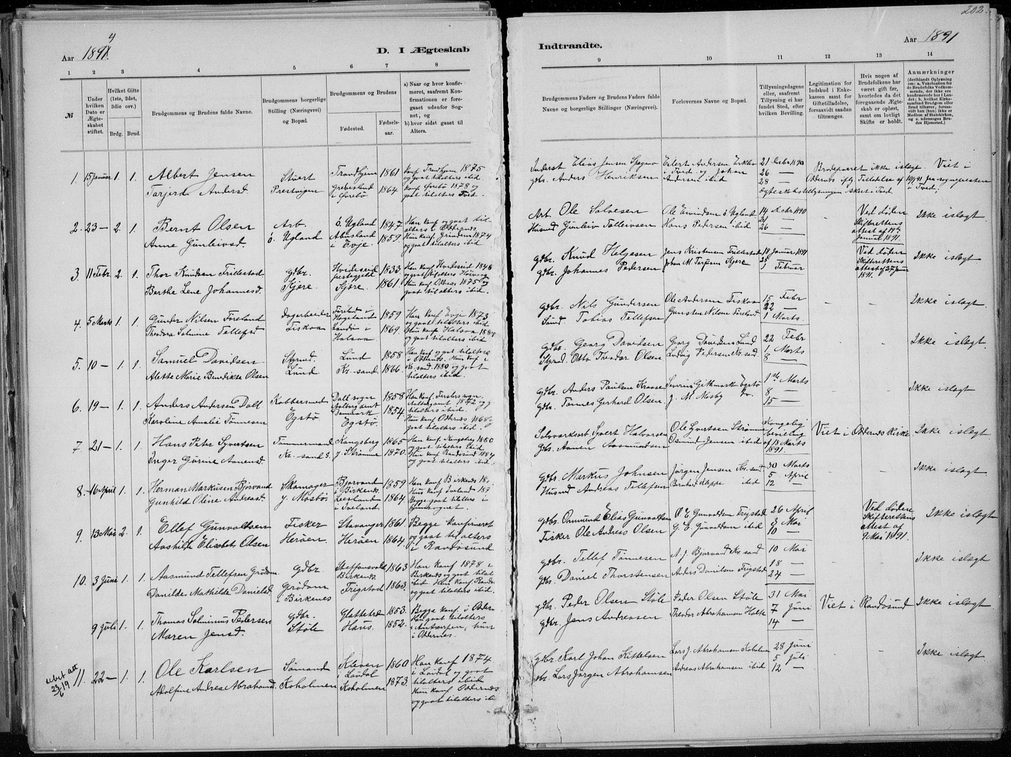 Oddernes sokneprestkontor, AV/SAK-1111-0033/F/Fa/Faa/L0009: Parish register (official) no. A 9, 1884-1896, p. 203