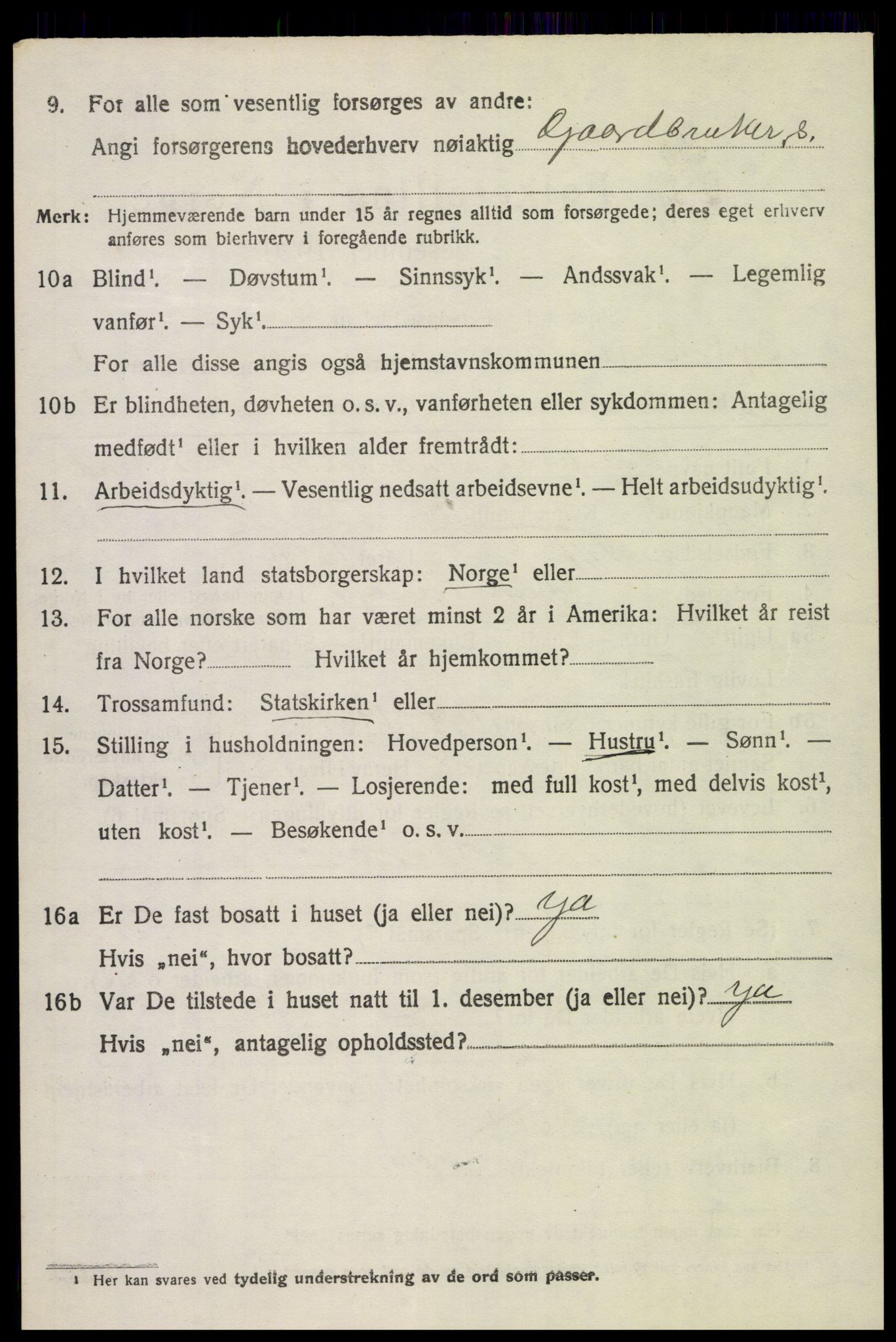 SAH, 1920 census for Lunner, 1920, p. 1730