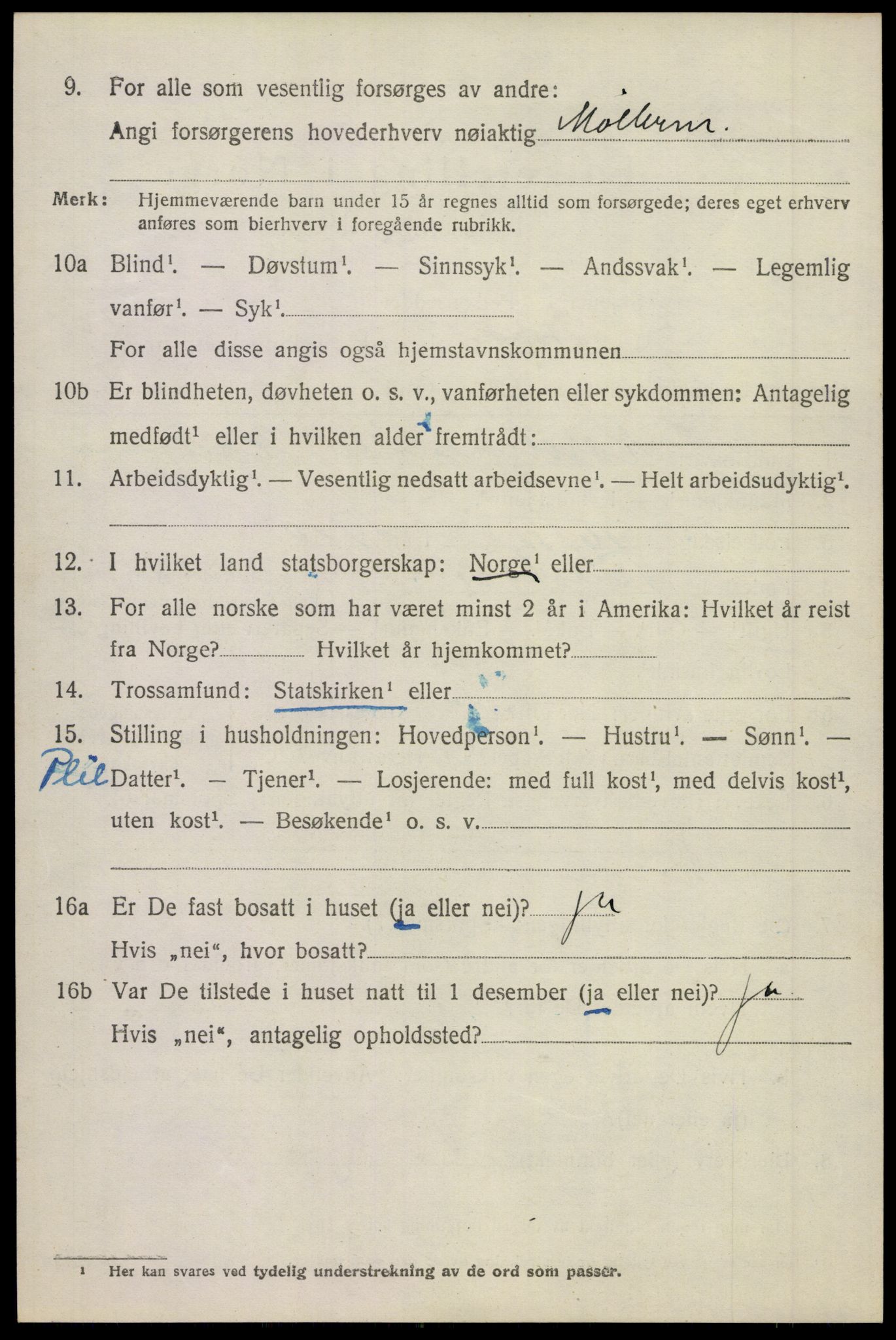 SAKO, 1920 census for Stokke, 1920, p. 12237