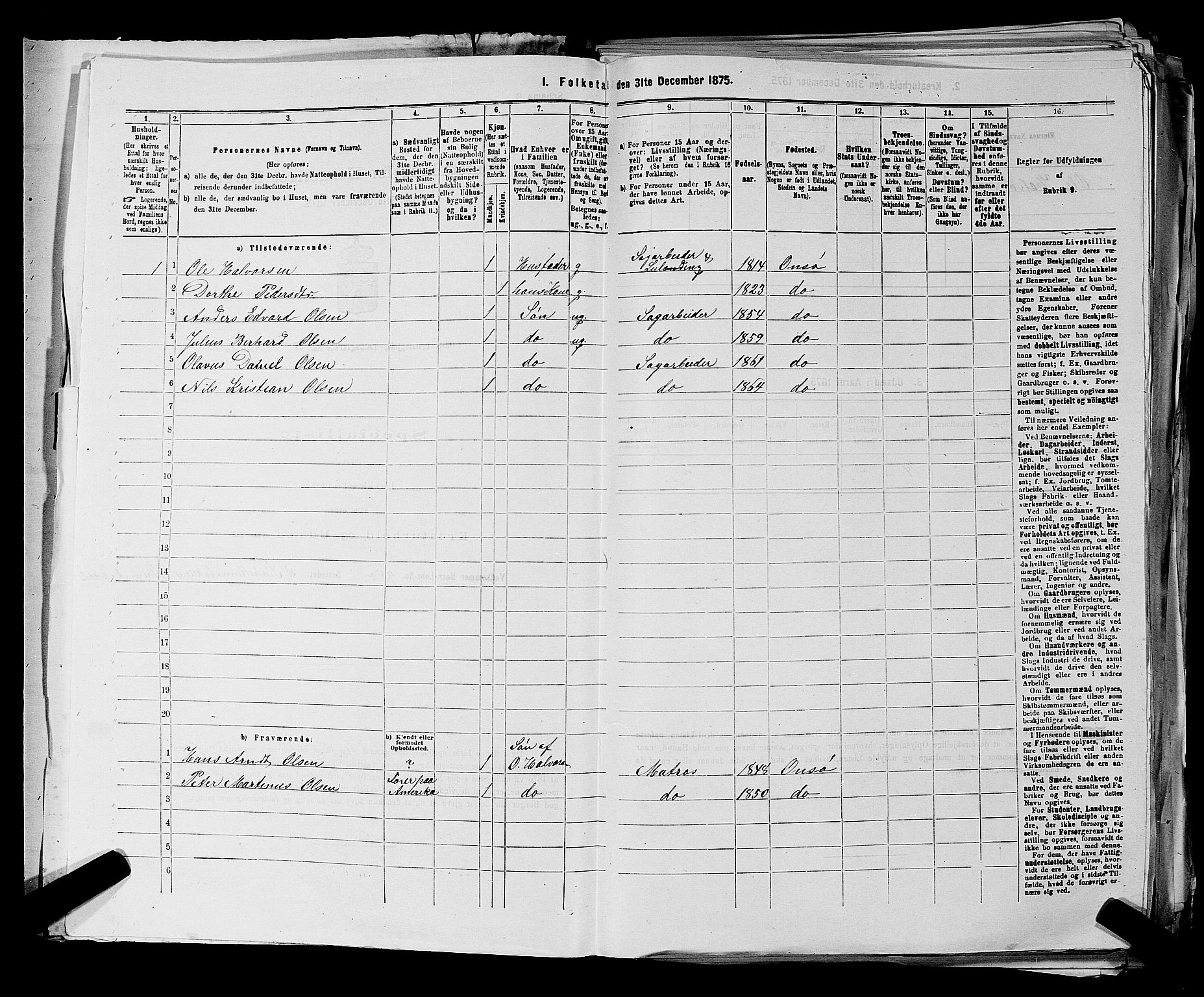 RA, 1875 census for 0134P Onsøy, 1875, p. 442