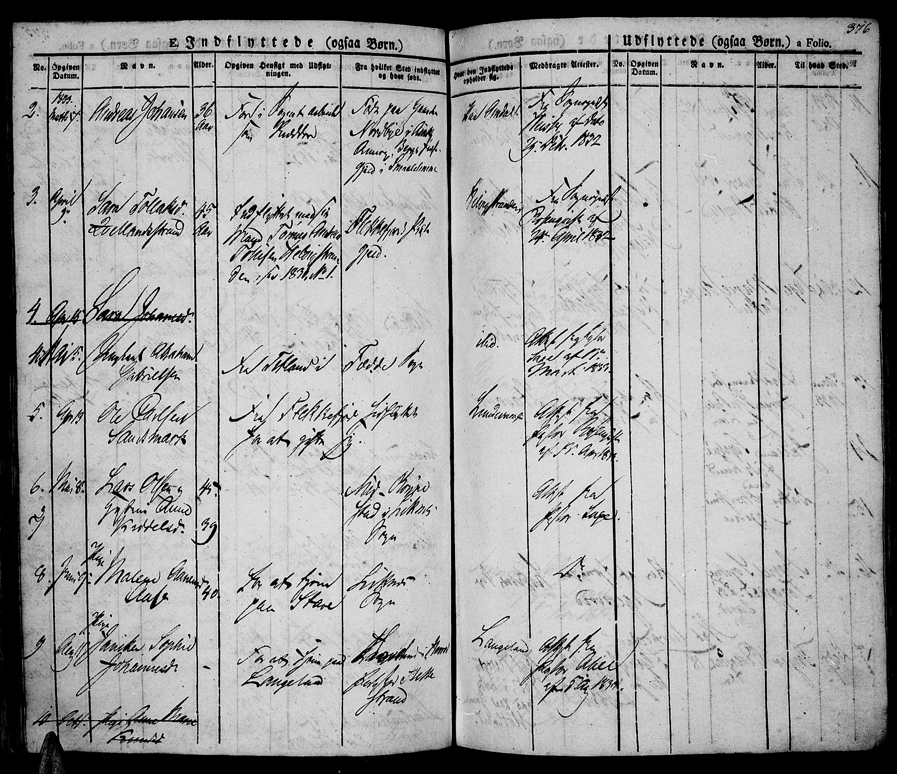 Lista sokneprestkontor, AV/SAK-1111-0027/F/Fa/L0008: Parish register (official) no. A 8, 1823-1835, p. 376