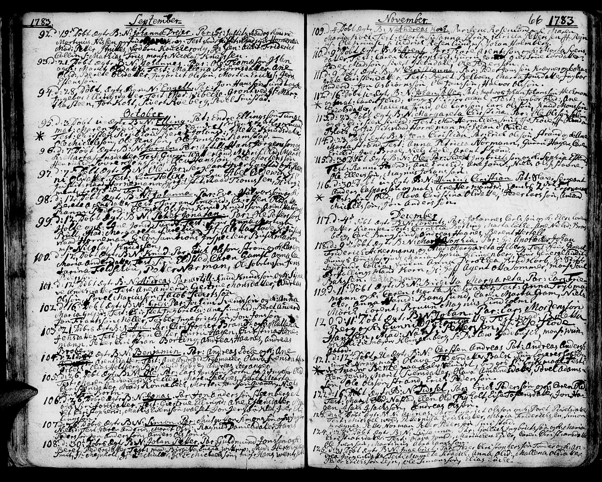 Ministerialprotokoller, klokkerbøker og fødselsregistre - Sør-Trøndelag, SAT/A-1456/601/L0039: Parish register (official) no. 601A07, 1770-1819, p. 66