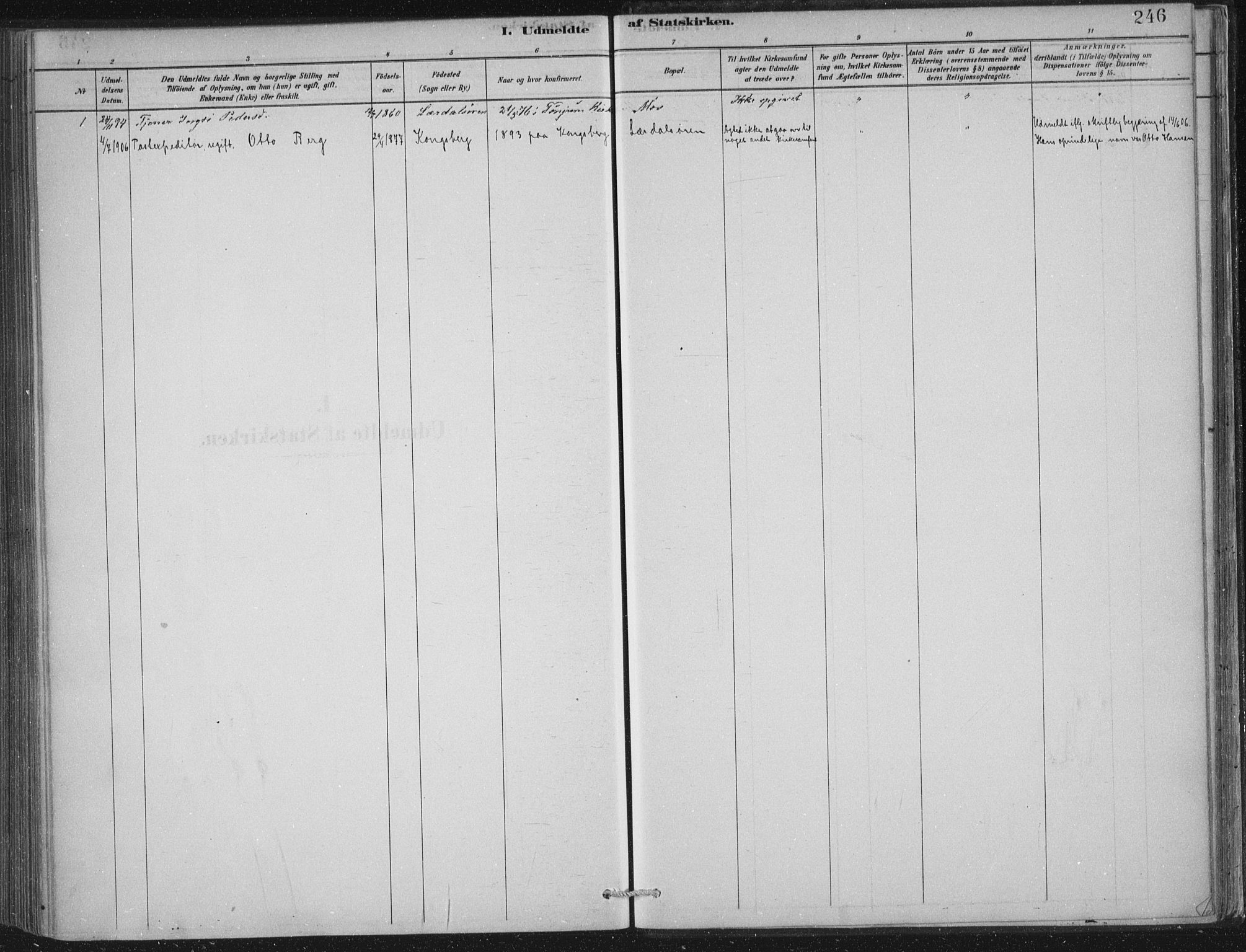 Lærdal sokneprestembete, SAB/A-81201: Parish register (official) no. D  1, 1878-1908, p. 246