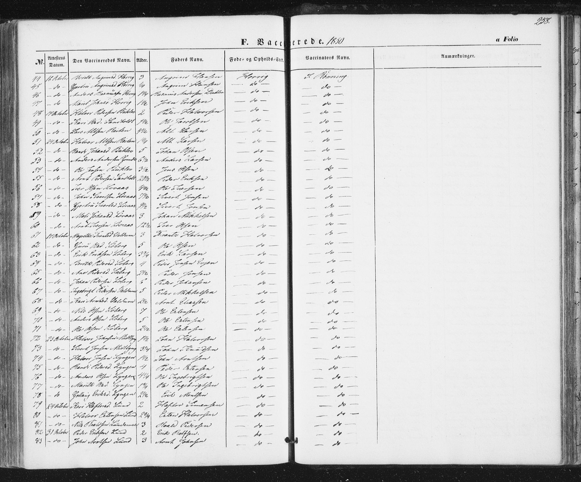 Ministerialprotokoller, klokkerbøker og fødselsregistre - Sør-Trøndelag, AV/SAT-A-1456/692/L1103: Parish register (official) no. 692A03, 1849-1870, p. 258