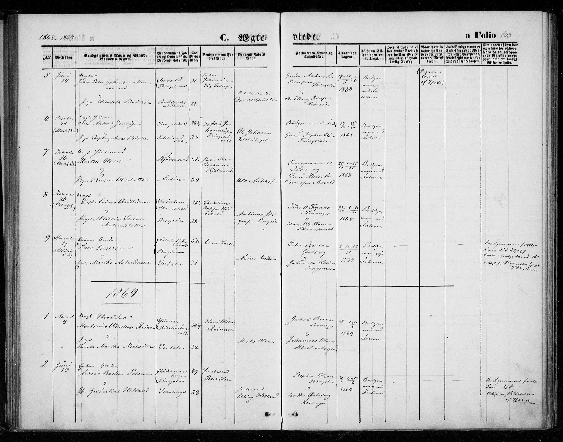 Ministerialprotokoller, klokkerbøker og fødselsregistre - Nord-Trøndelag, SAT/A-1458/721/L0206: Parish register (official) no. 721A01, 1864-1874, p. 103