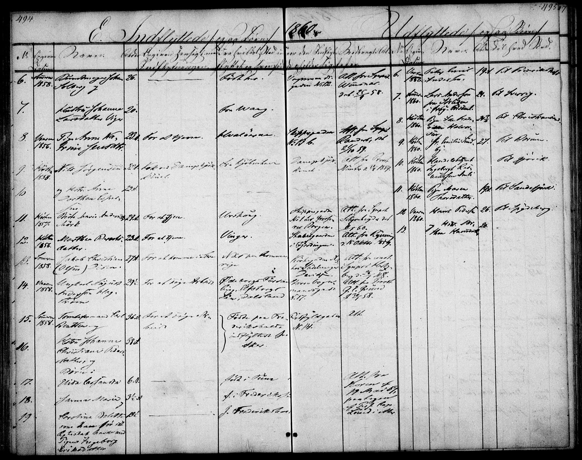 Oslo domkirke Kirkebøker, SAO/A-10752/F/Fa/L0028: Parish register (official) no. 28, 1840-1876, p. 494-495