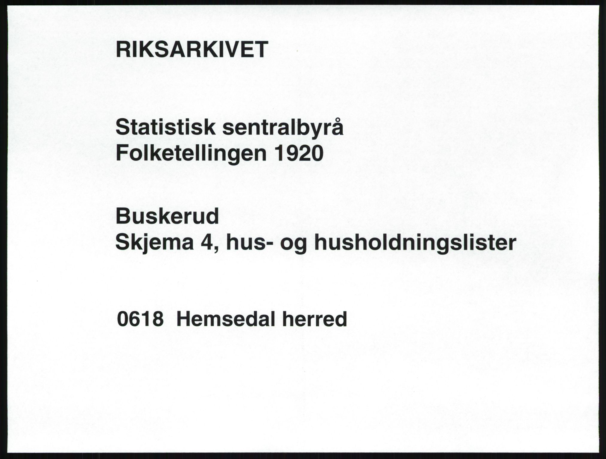 SAKO, 1920 census for Hemsedal, 1920, p. 29