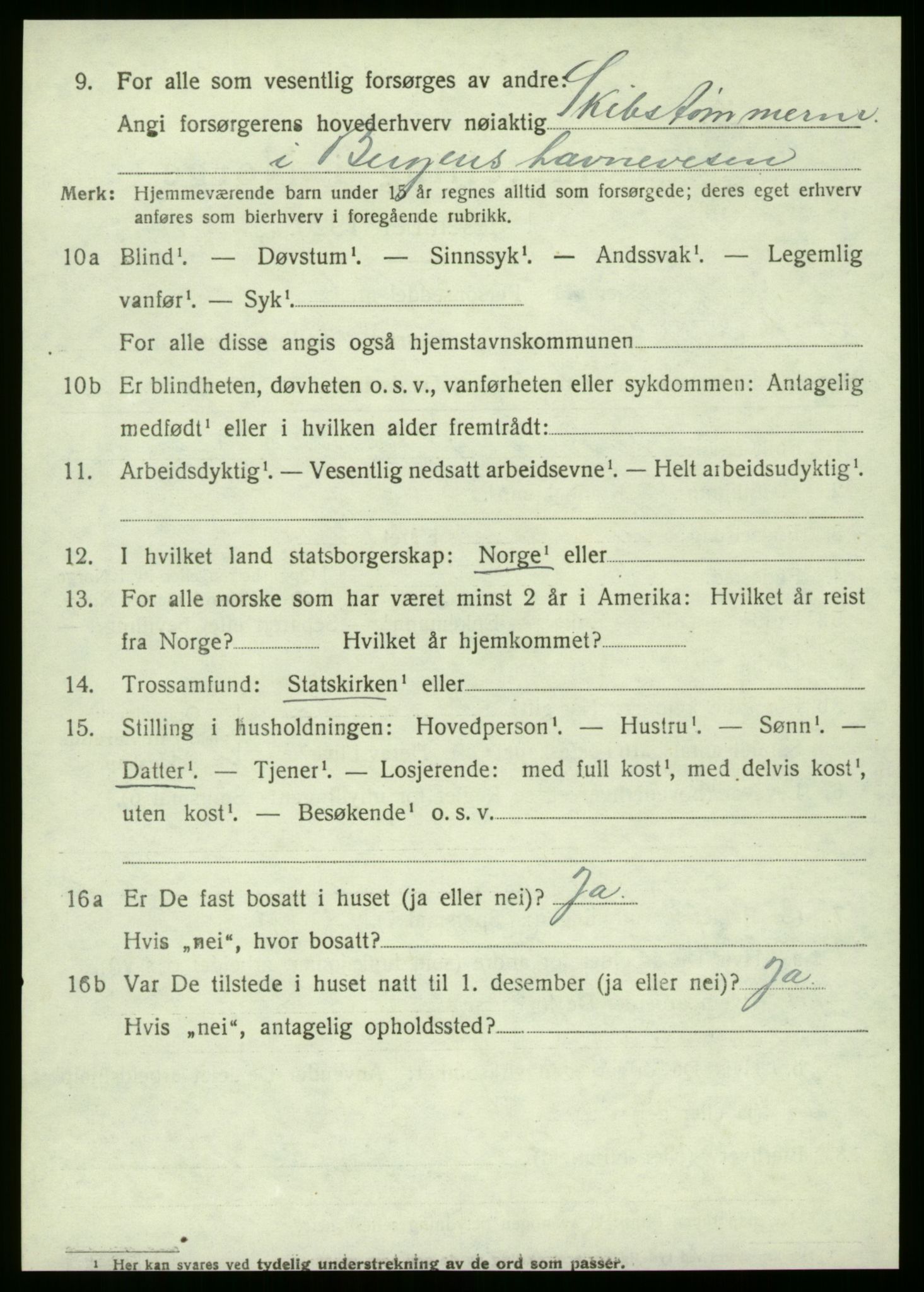 SAB, 1920 census for Askøy, 1920, p. 3695