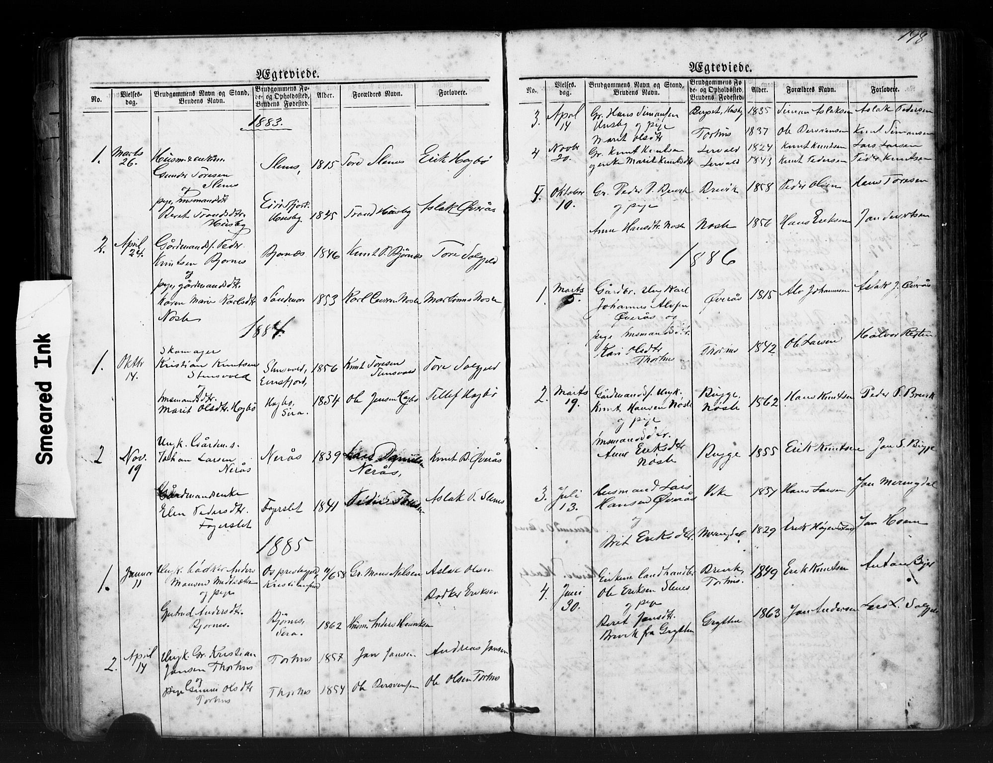 Ministerialprotokoller, klokkerbøker og fødselsregistre - Møre og Romsdal, SAT/A-1454/552/L0638: Parish register (copy) no. 552C01, 1867-1902, p. 198