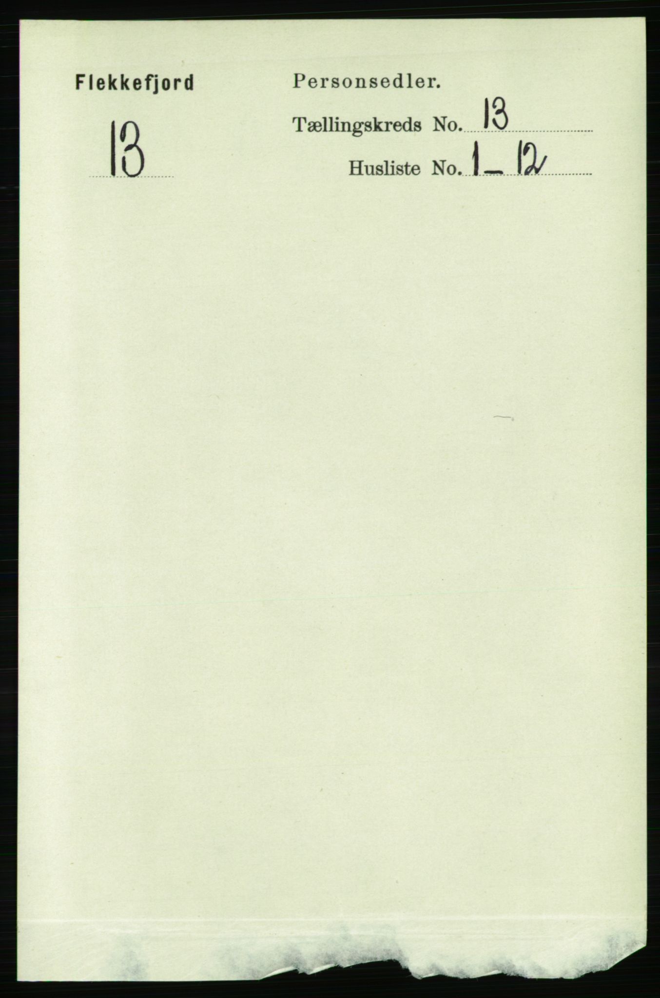 RA, 1891 census for 1004 Flekkefjord, 1891, p. 1779