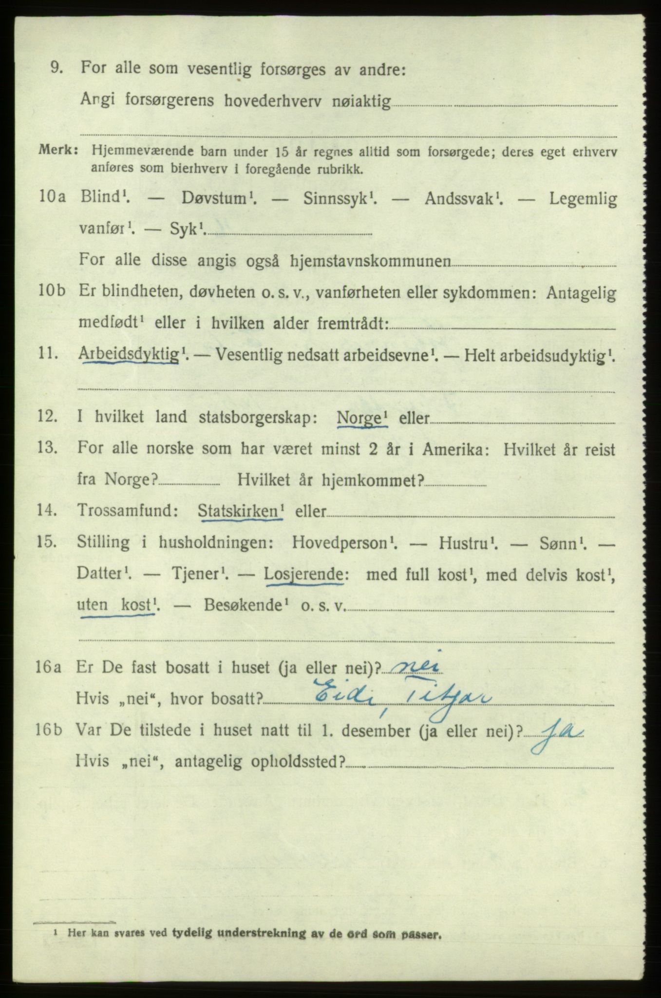 SAB, 1920 census for Stord, 1920, p. 1936