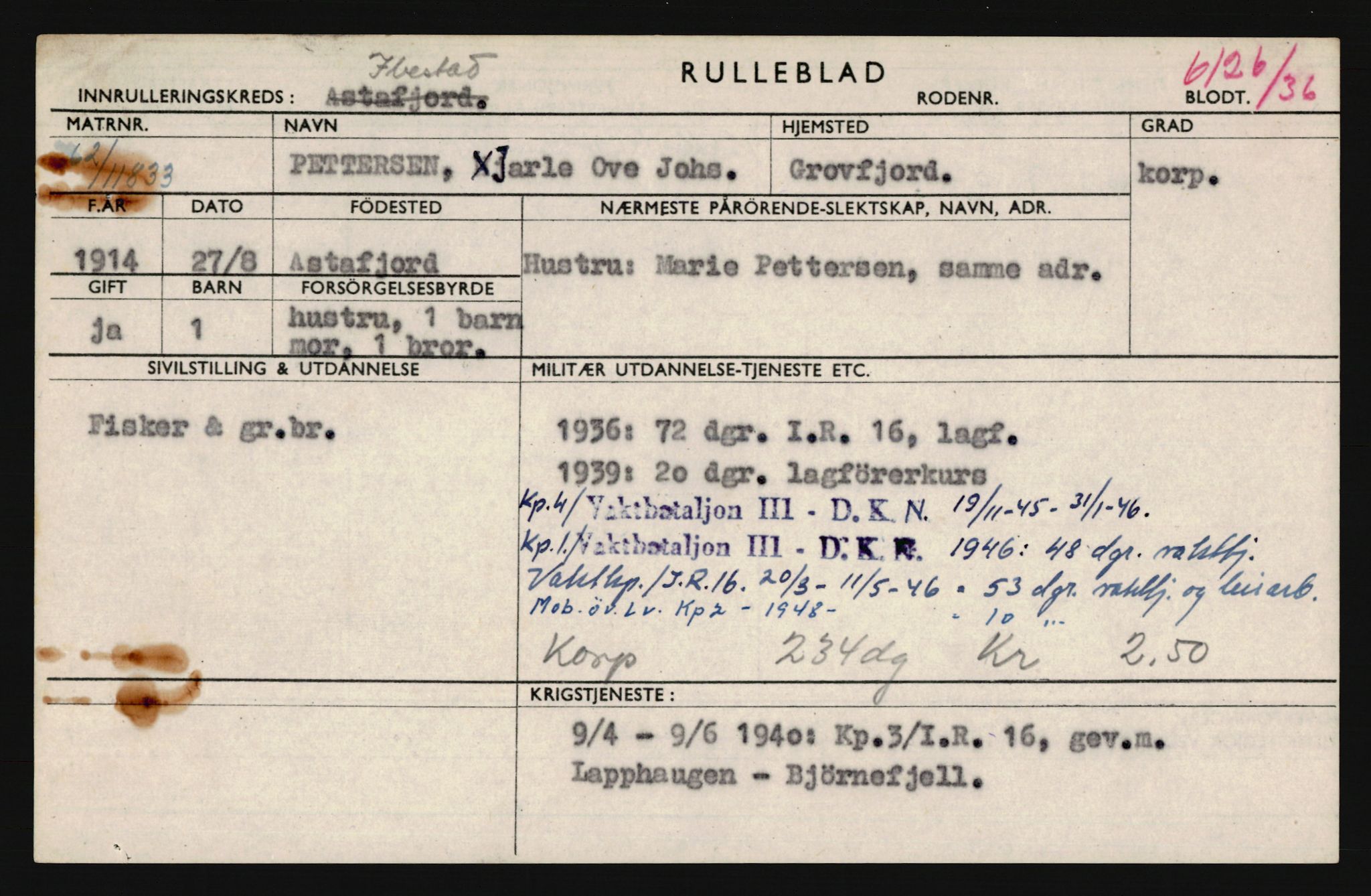 Forsvaret, Troms infanteriregiment nr. 16, AV/RA-RAFA-3146/P/Pa/L0020: Rulleblad for regimentets menige mannskaper, årsklasse 1936, 1936, p. 1125