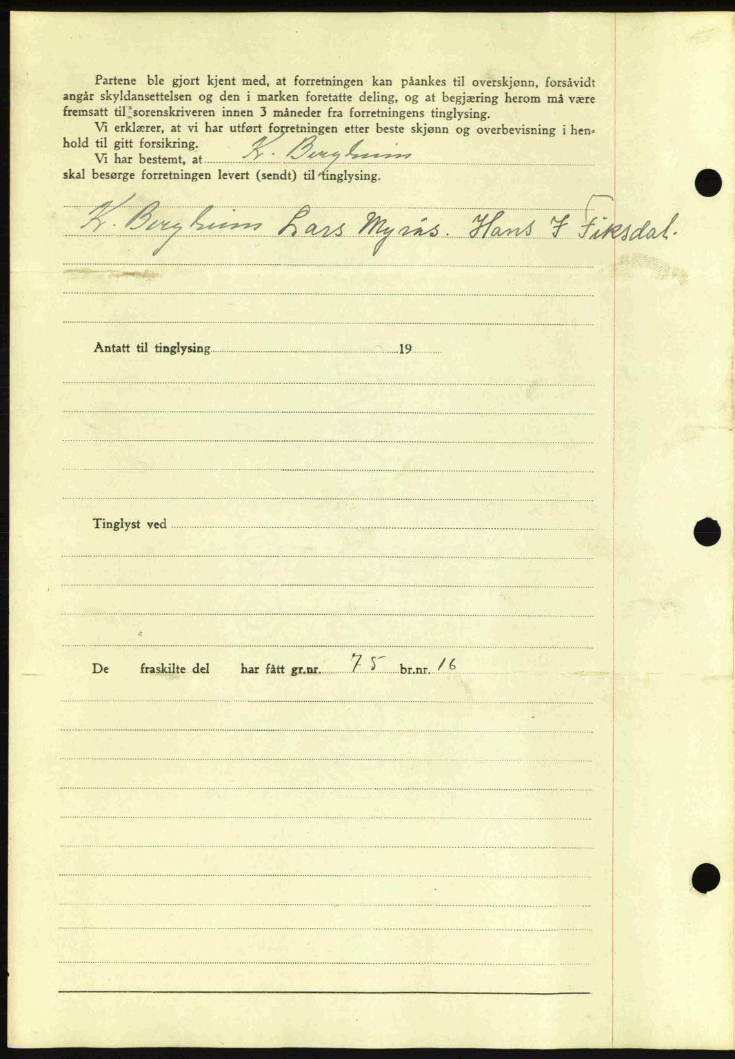 Romsdal sorenskriveri, AV/SAT-A-4149/1/2/2C: Mortgage book no. A15, 1943-1944, Diary no: : 1667/1943