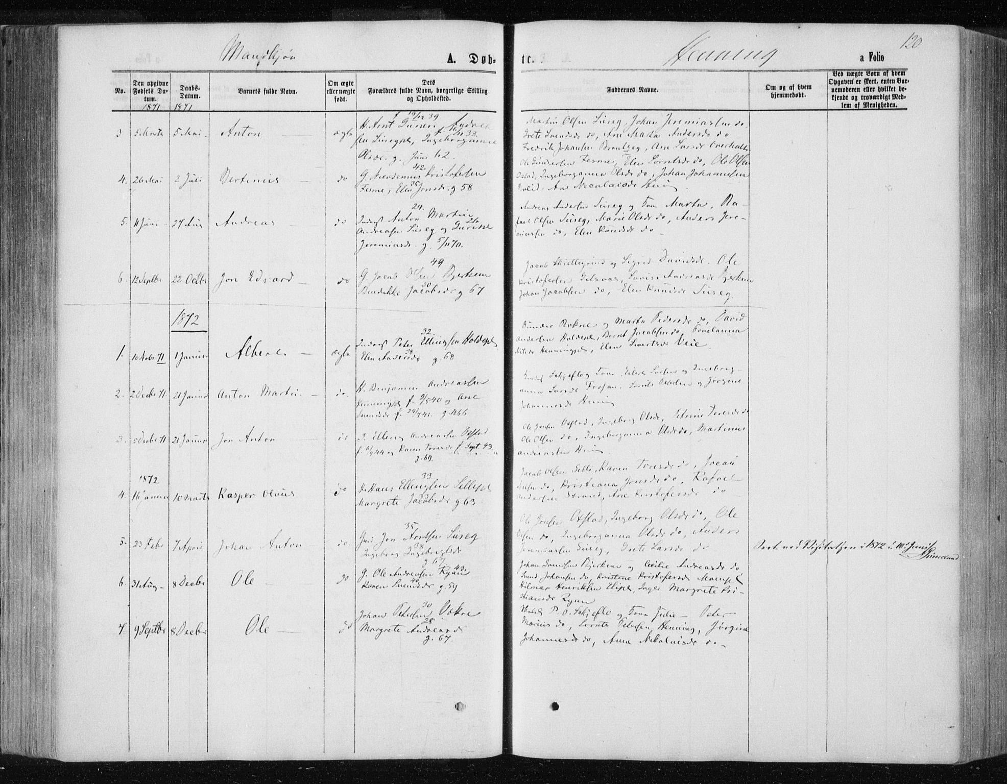 Ministerialprotokoller, klokkerbøker og fødselsregistre - Nord-Trøndelag, SAT/A-1458/735/L0345: Parish register (official) no. 735A08 /3, 1863-1872, p. 120