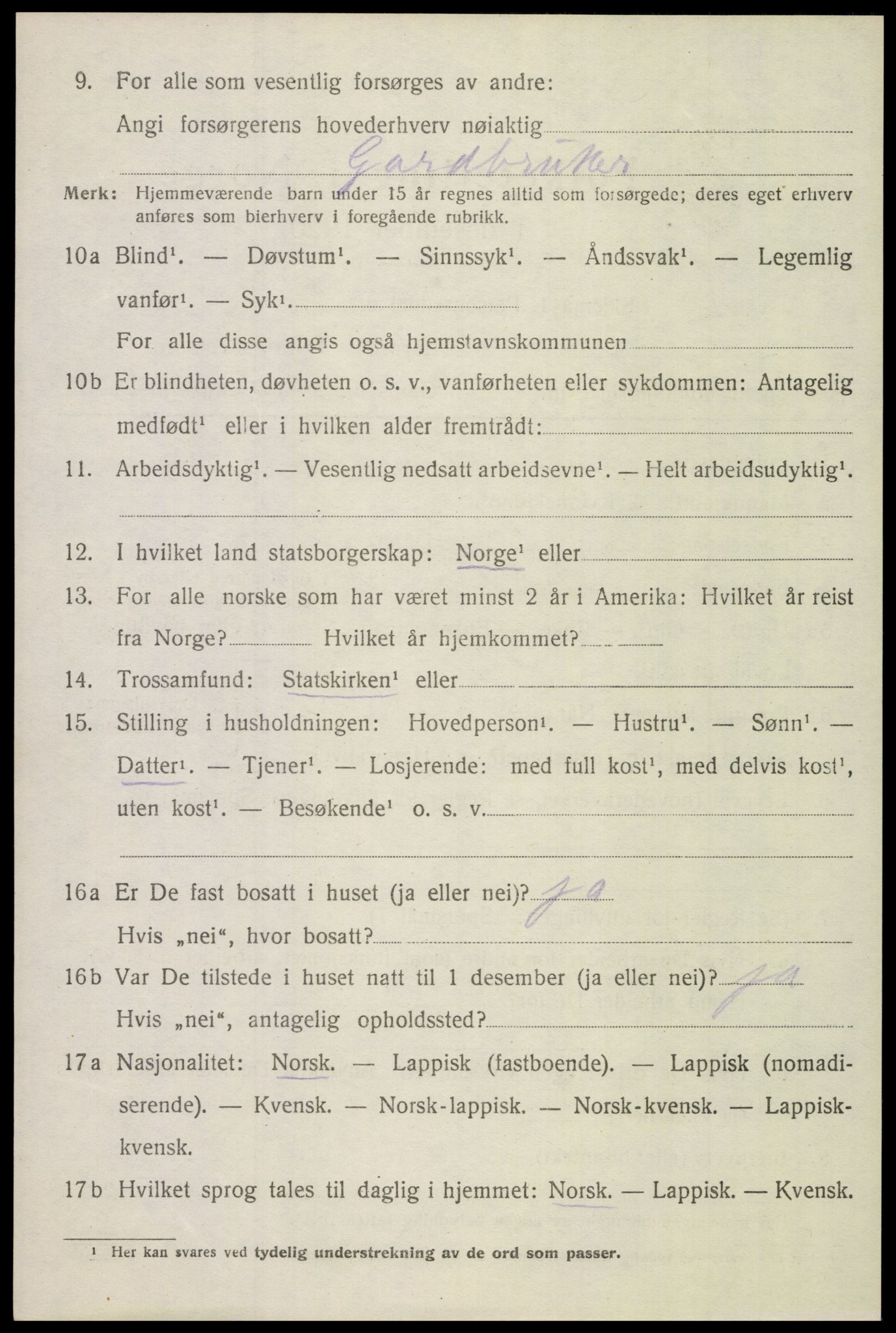 SAT, 1920 census for Bodin, 1920, p. 3279