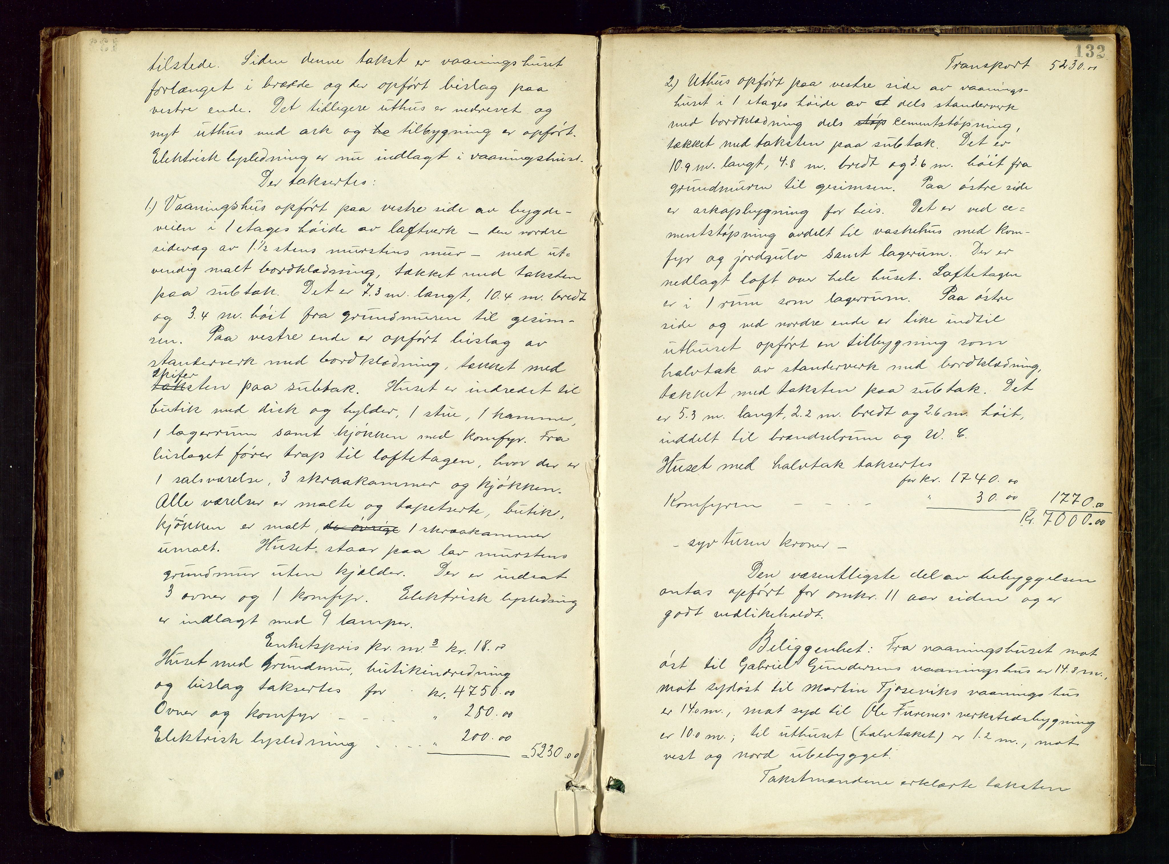 Høyland/Sandnes lensmannskontor, AV/SAST-A-100166/Goa/L0002: "Brandtaxtprotokol for Landafdelingen i Høiland", 1880-1917, p. 131b-132a