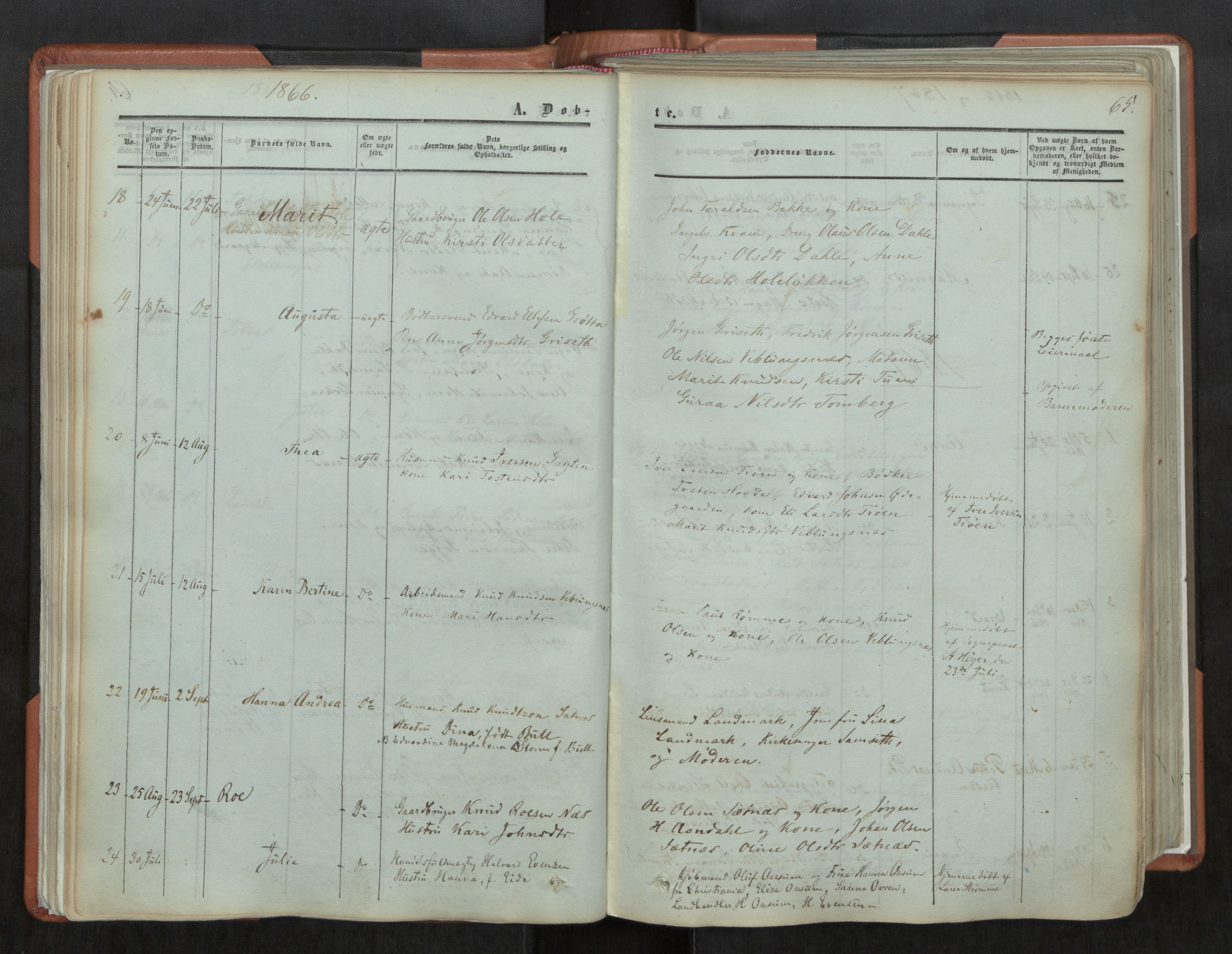 Ministerialprotokoller, klokkerbøker og fødselsregistre - Møre og Romsdal, AV/SAT-A-1454/544/L0572: Parish register (official) no. 544A05, 1854-1886, p. 65