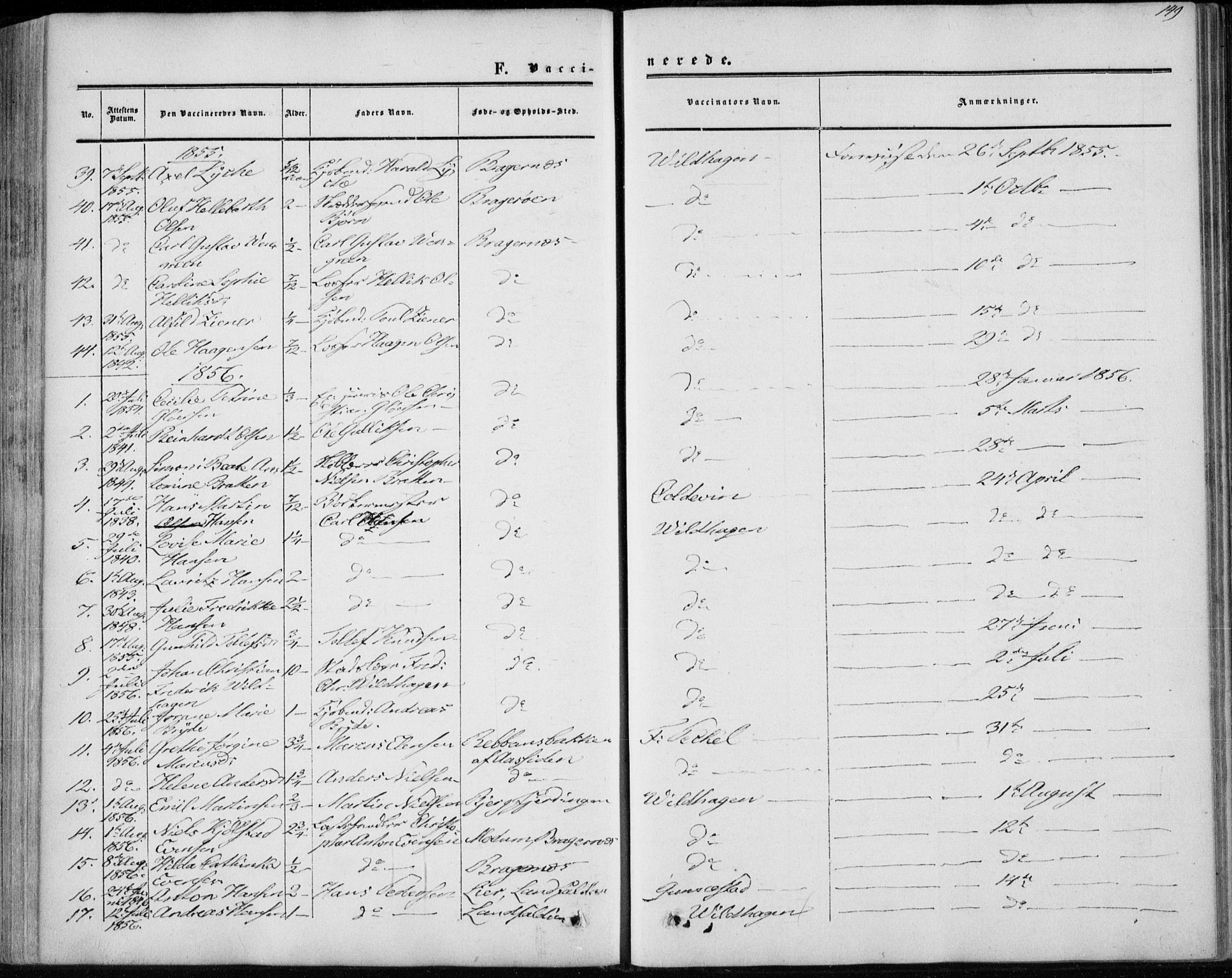 Bragernes kirkebøker, AV/SAKO-A-6/F/Fc/L0002: Parish register (official) no. III 2, 1854-1865, p. 149