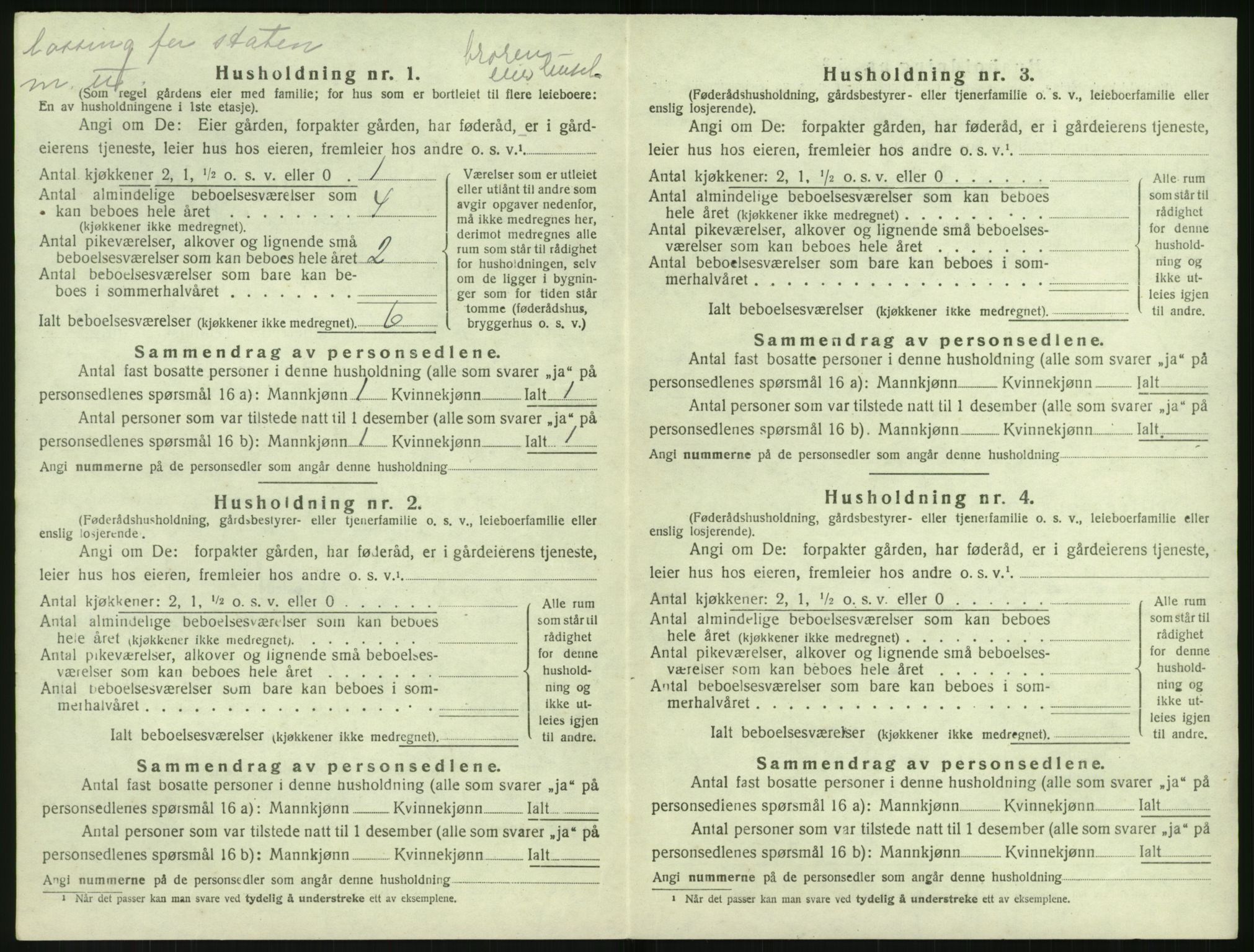 SAK, 1920 census for Dypvåg, 1920, p. 540