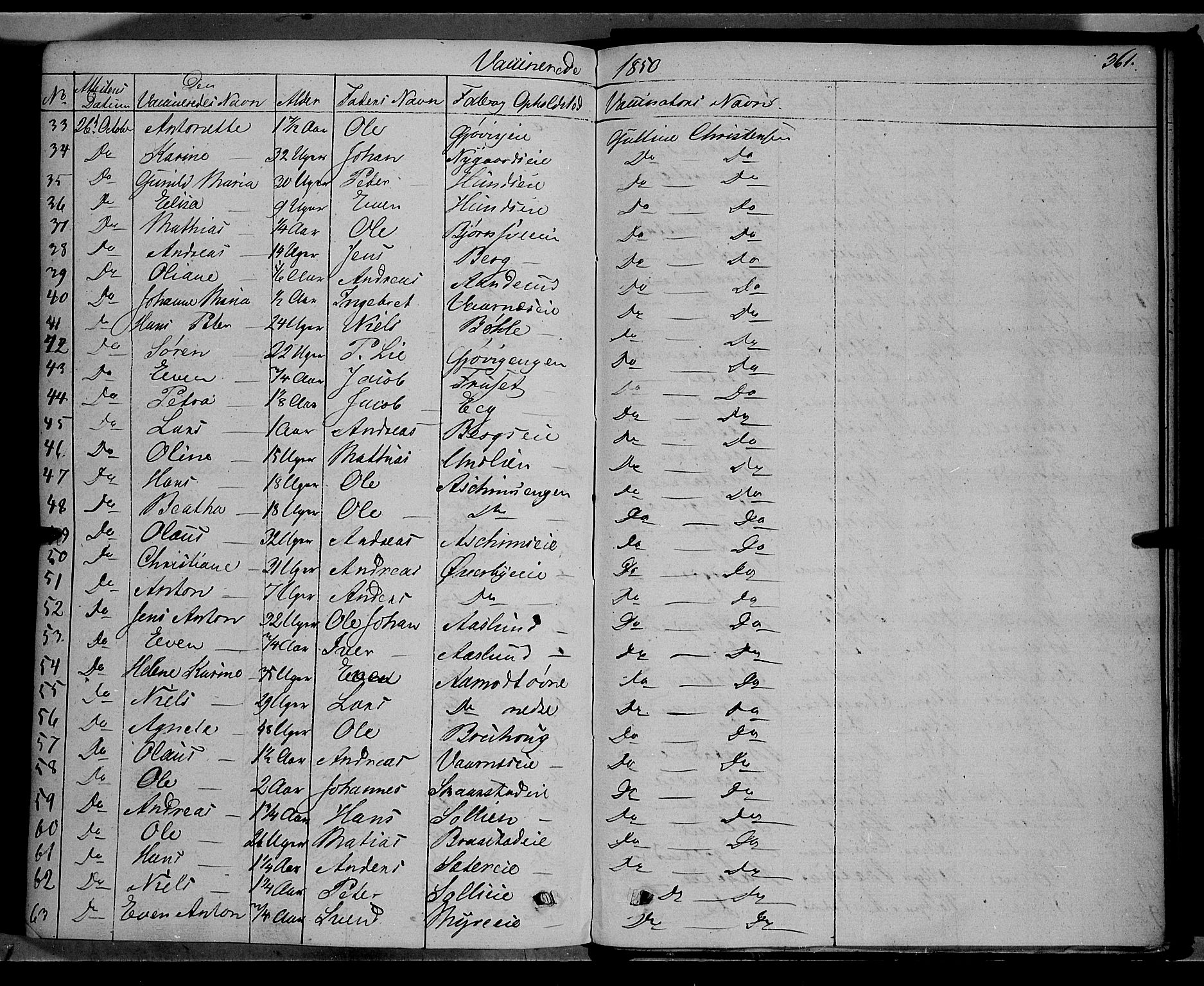Vardal prestekontor, SAH/PREST-100/H/Ha/Haa/L0005: Parish register (official) no. 5, 1831-1853, p. 361