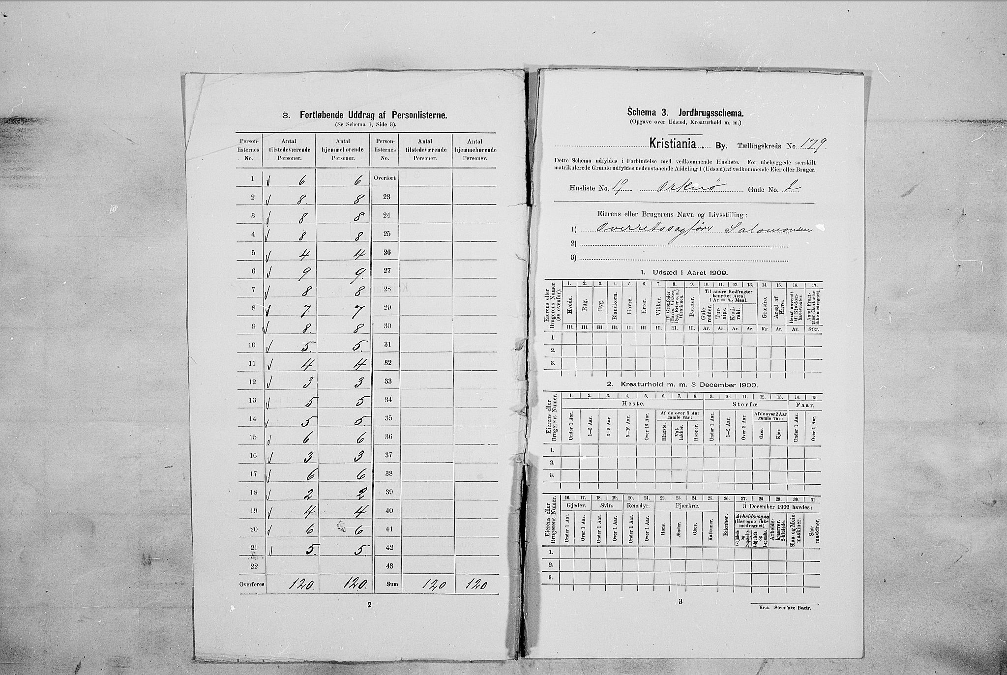 SAO, 1900 census for Kristiania, 1900, p. 68529