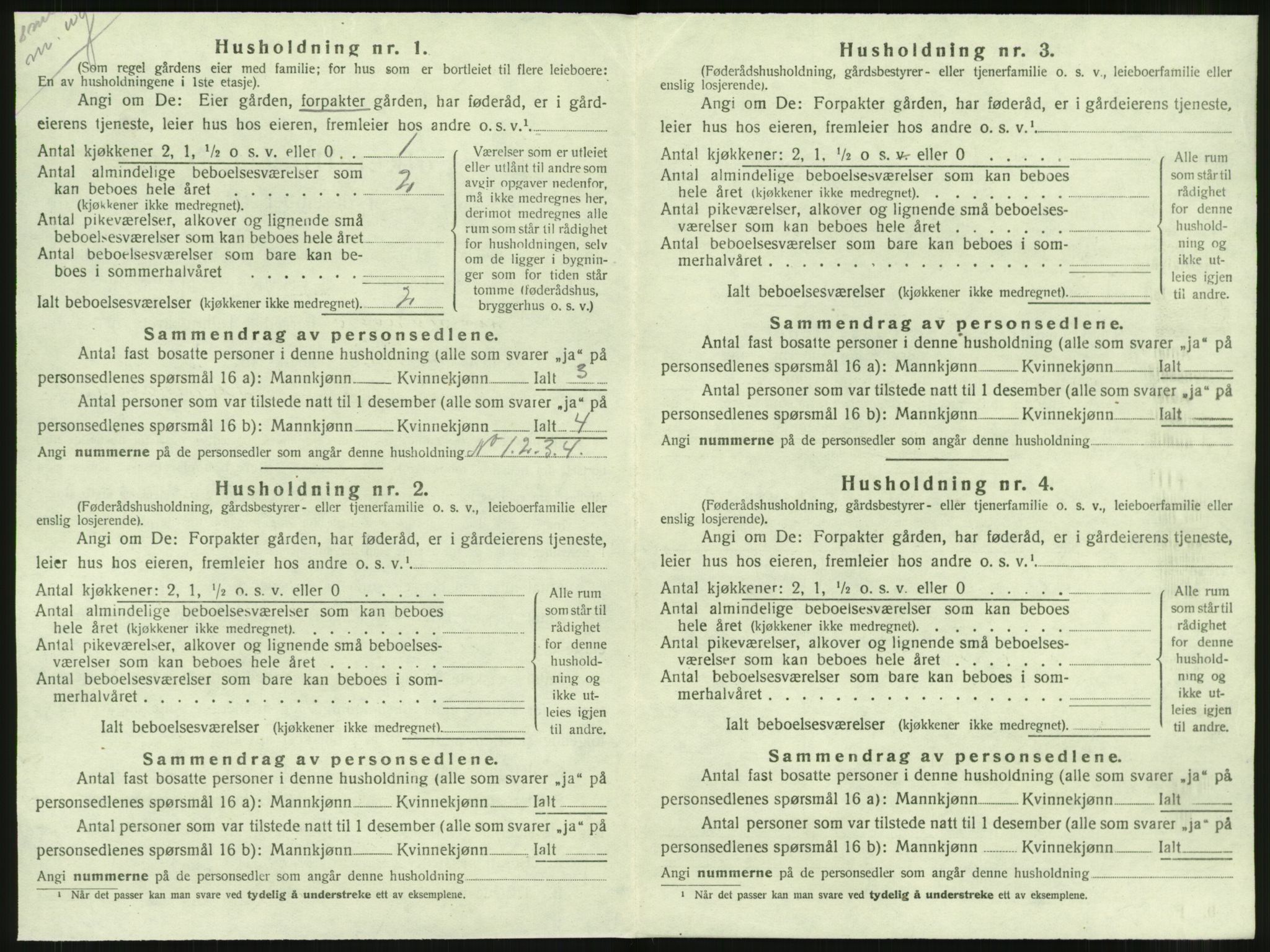 SAT, 1920 census for Høylandet, 1920, p. 453