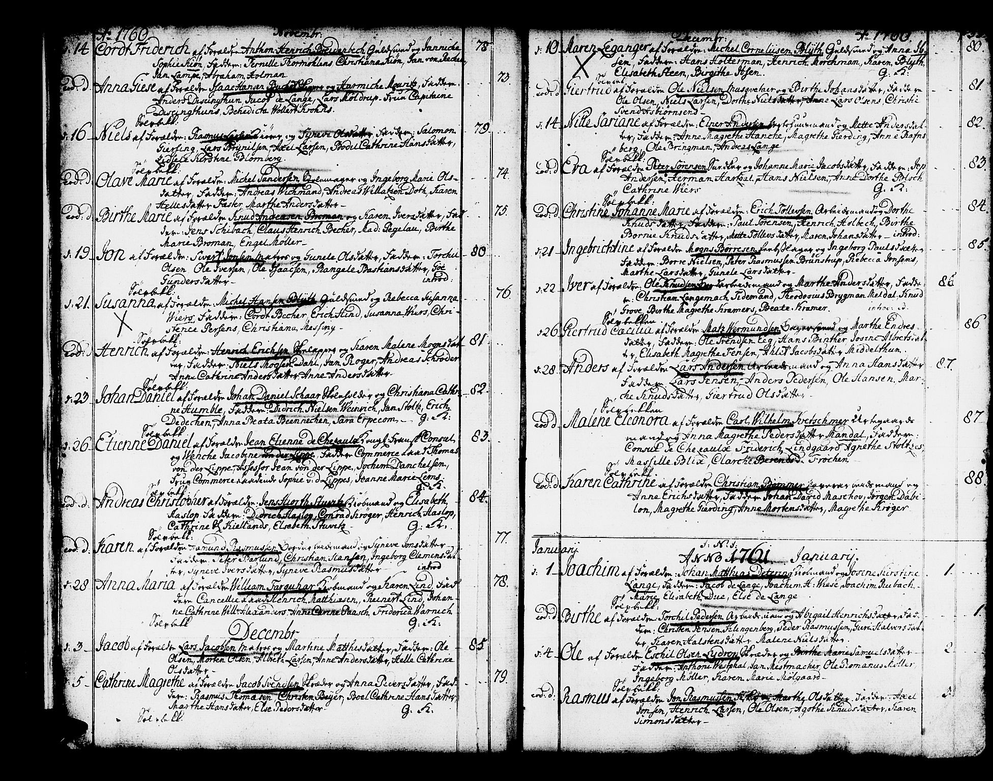 Domkirken sokneprestembete, SAB/A-74801/H/Haa/L0003: Parish register (official) no. A 3, 1758-1789, p. 34-35