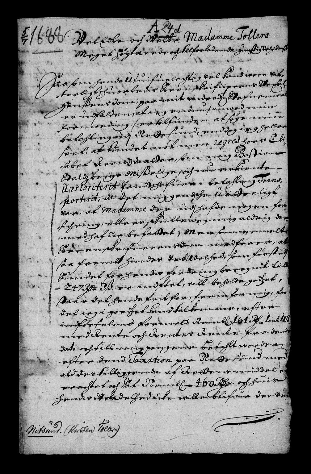 Stattholderembetet 1572-1771, RA/EA-2870/Af/L0002: Avskrifter av vedlegg til originale supplikker, nummerert i samsvar med supplikkbøkene, 1687-1689, p. 188