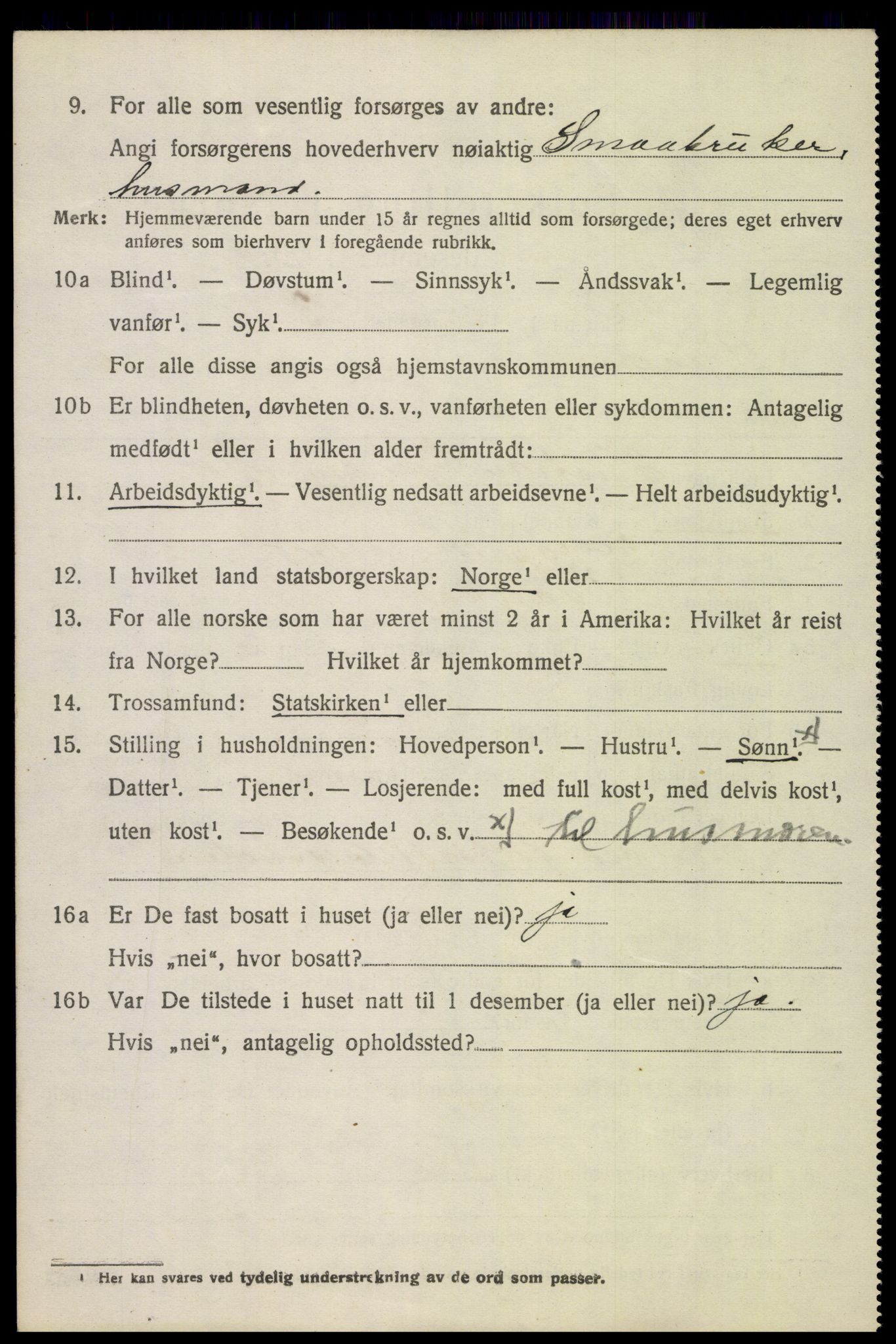 SAH, 1920 census for Vågå, 1920, p. 2679