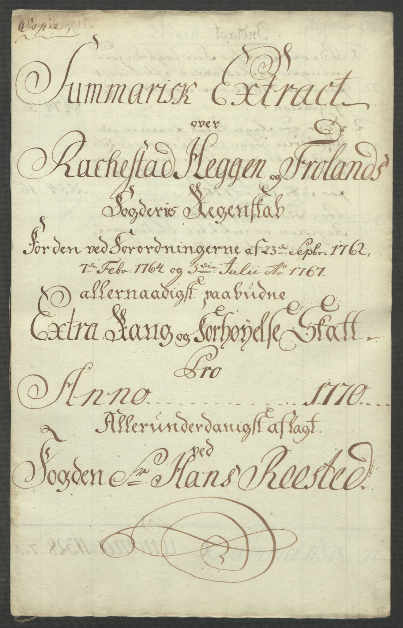 Rentekammeret inntil 1814, Reviderte regnskaper, Fogderegnskap, AV/RA-EA-4092/R07/L0413: Ekstraskatten Rakkestad, Heggen og Frøland, 1762-1772, p. 443