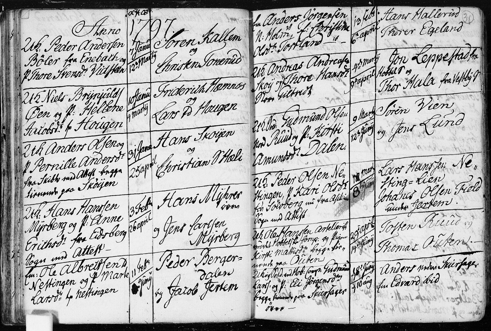 Spydeberg prestekontor Kirkebøker, SAO/A-10924/F/Fa/L0003: Parish register (official) no. I 3, 1778-1814, p. 31