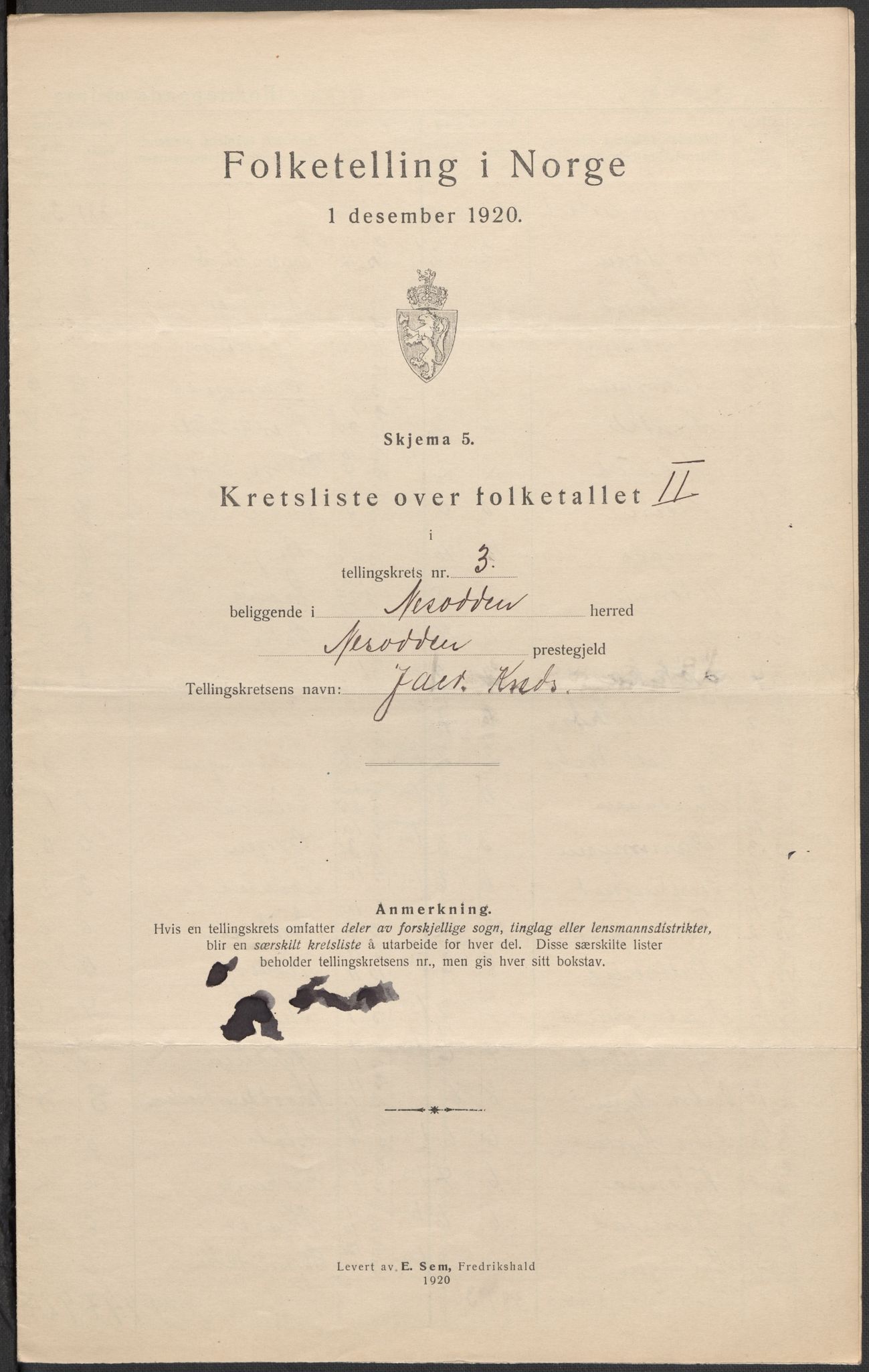 SAO, 1920 census for Nesodden, 1920, p. 19