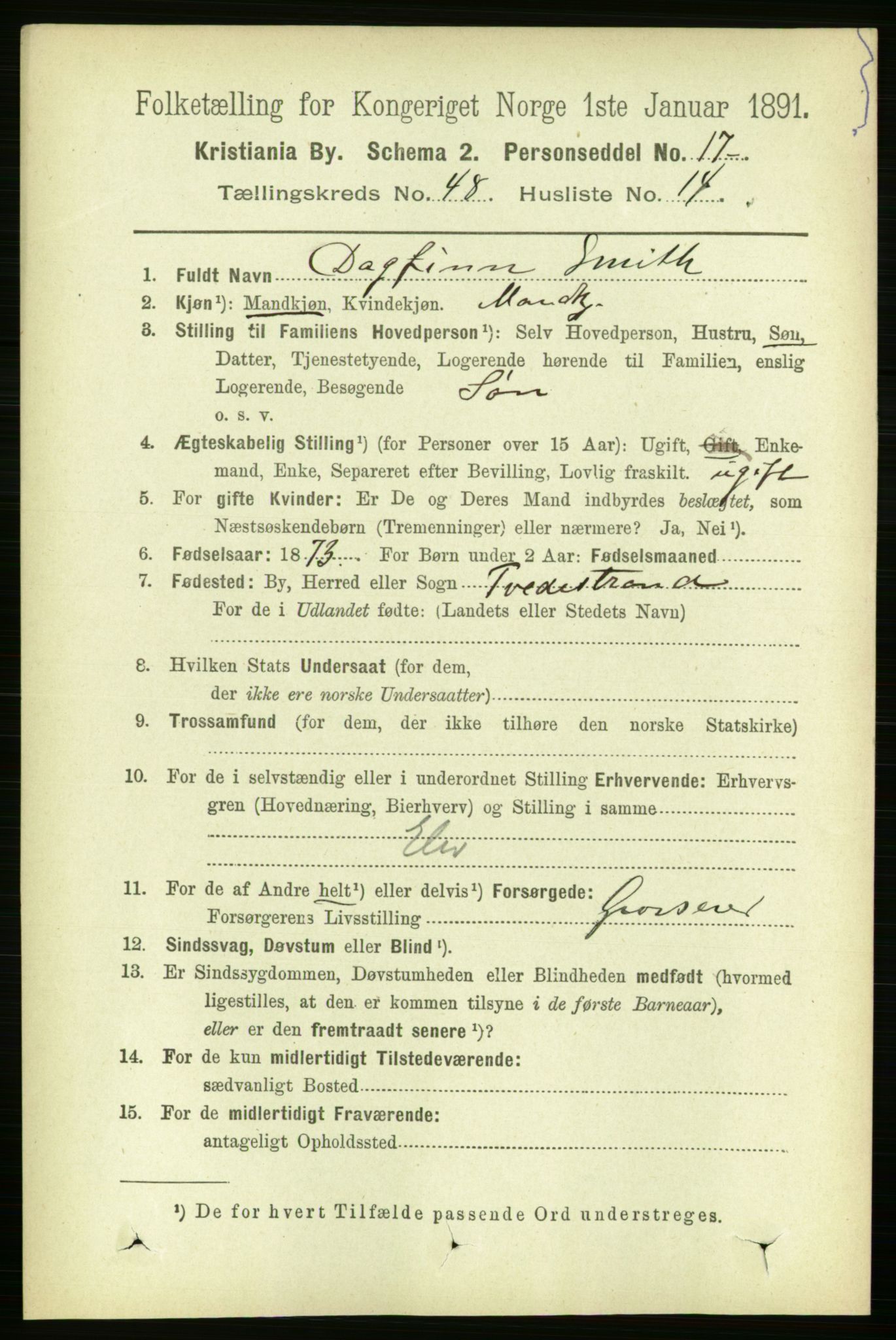 RA, 1891 census for 0301 Kristiania, 1891, p. 28456