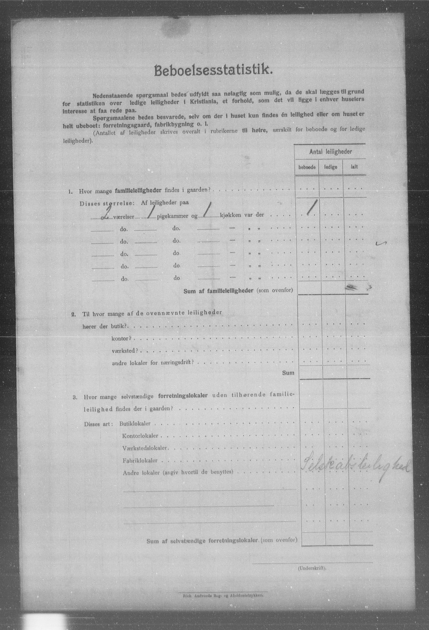 OBA, Municipal Census 1904 for Kristiania, 1904, p. 294