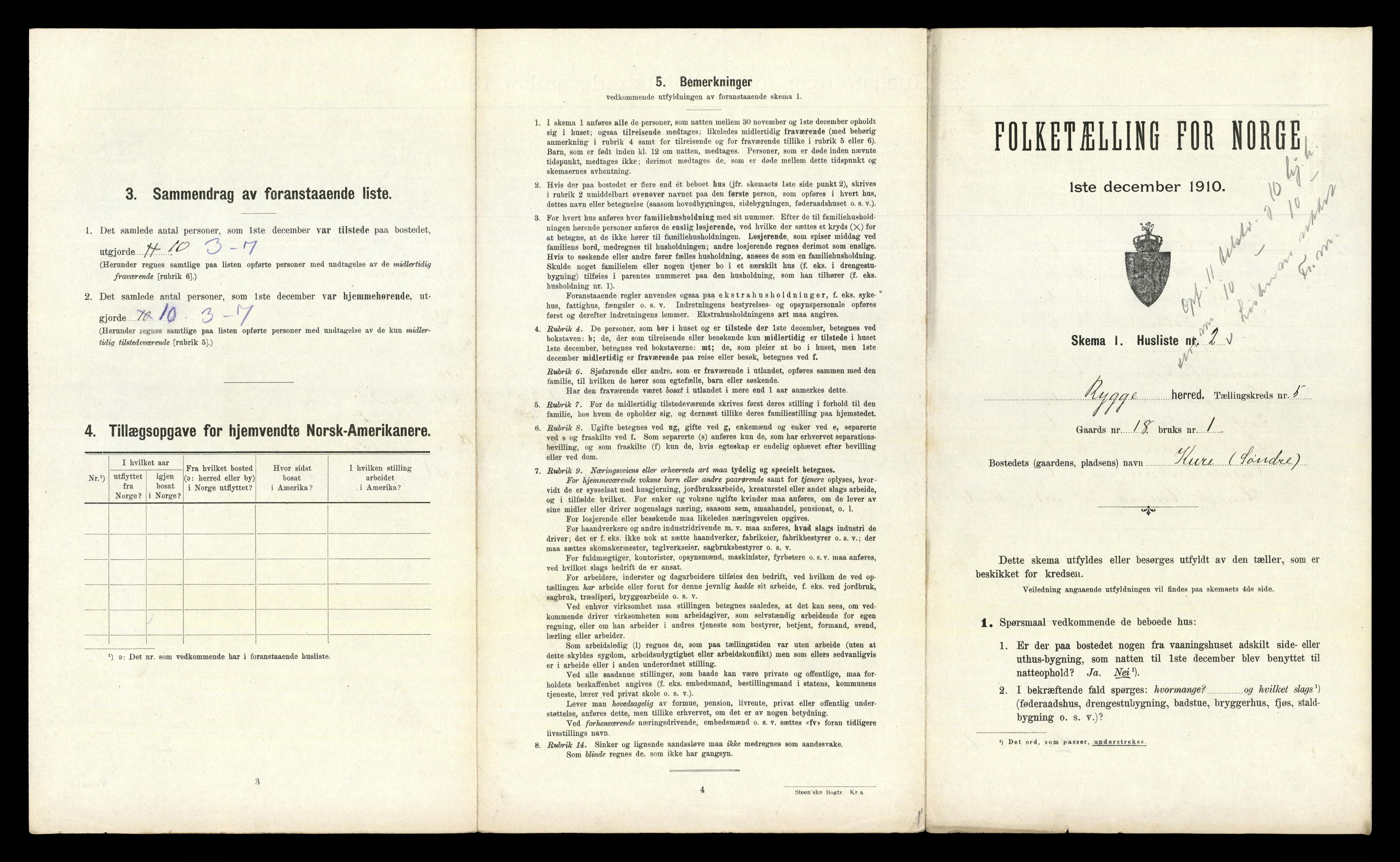 RA, 1910 census for Rygge, 1910, p. 750