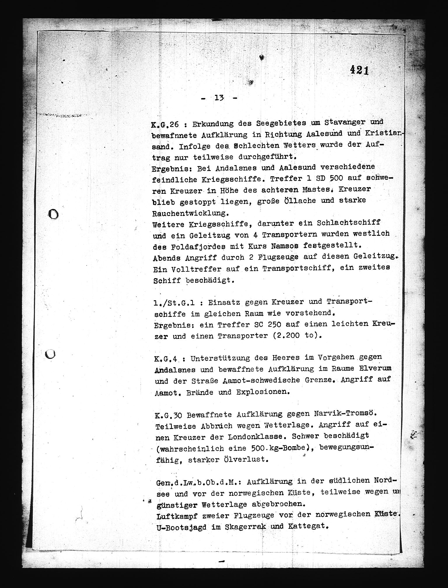 Documents Section, AV/RA-RAFA-2200/V/L0076: Amerikansk mikrofilm "Captured German Documents".
Box No. 715.  FKA jnr. 619/1954., 1940, p. 204