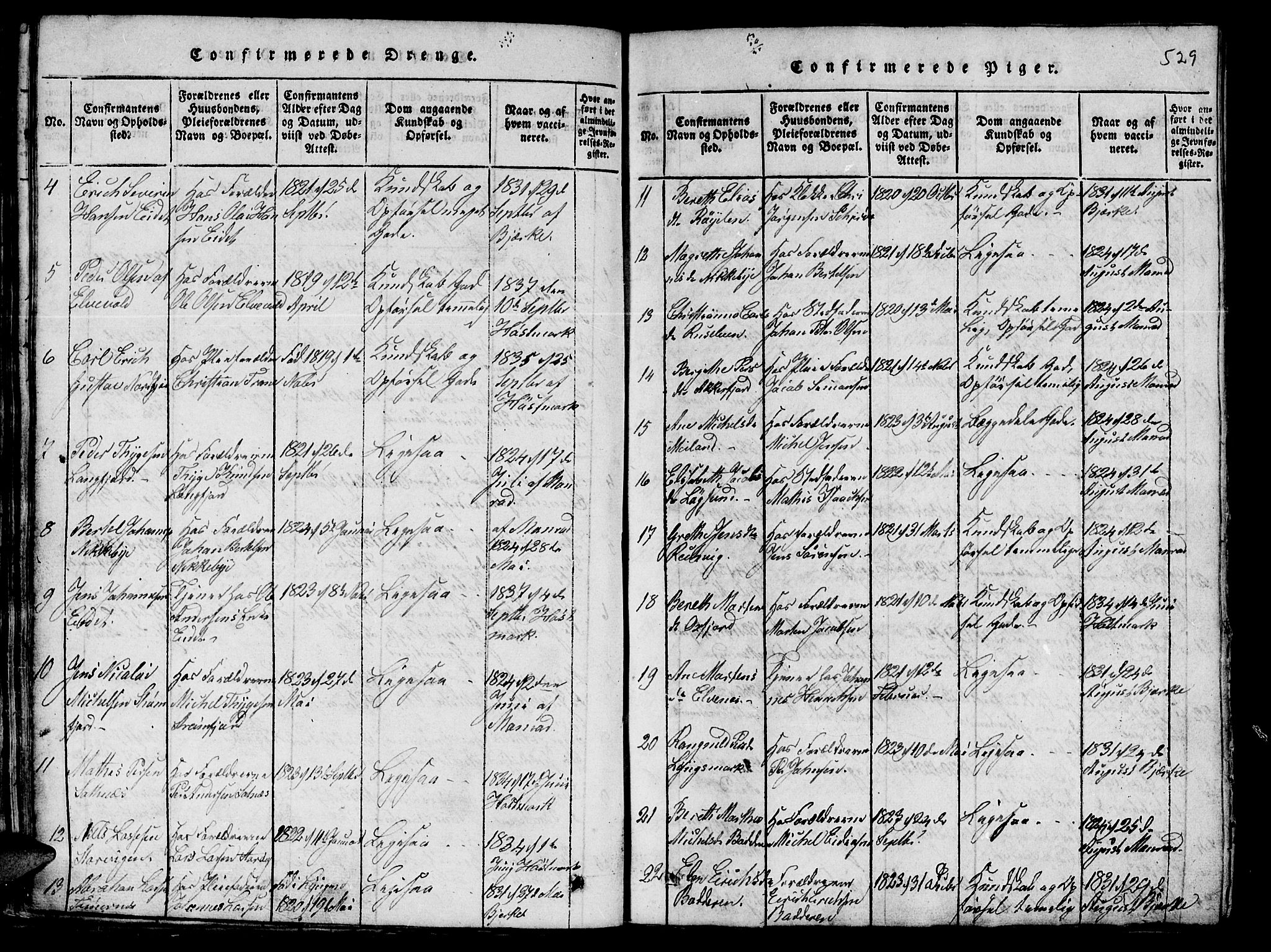 Skjervøy sokneprestkontor, SATØ/S-1300/H/Ha/Haa/L0004kirke: Parish register (official) no. 4, 1820-1838, p. 528-529