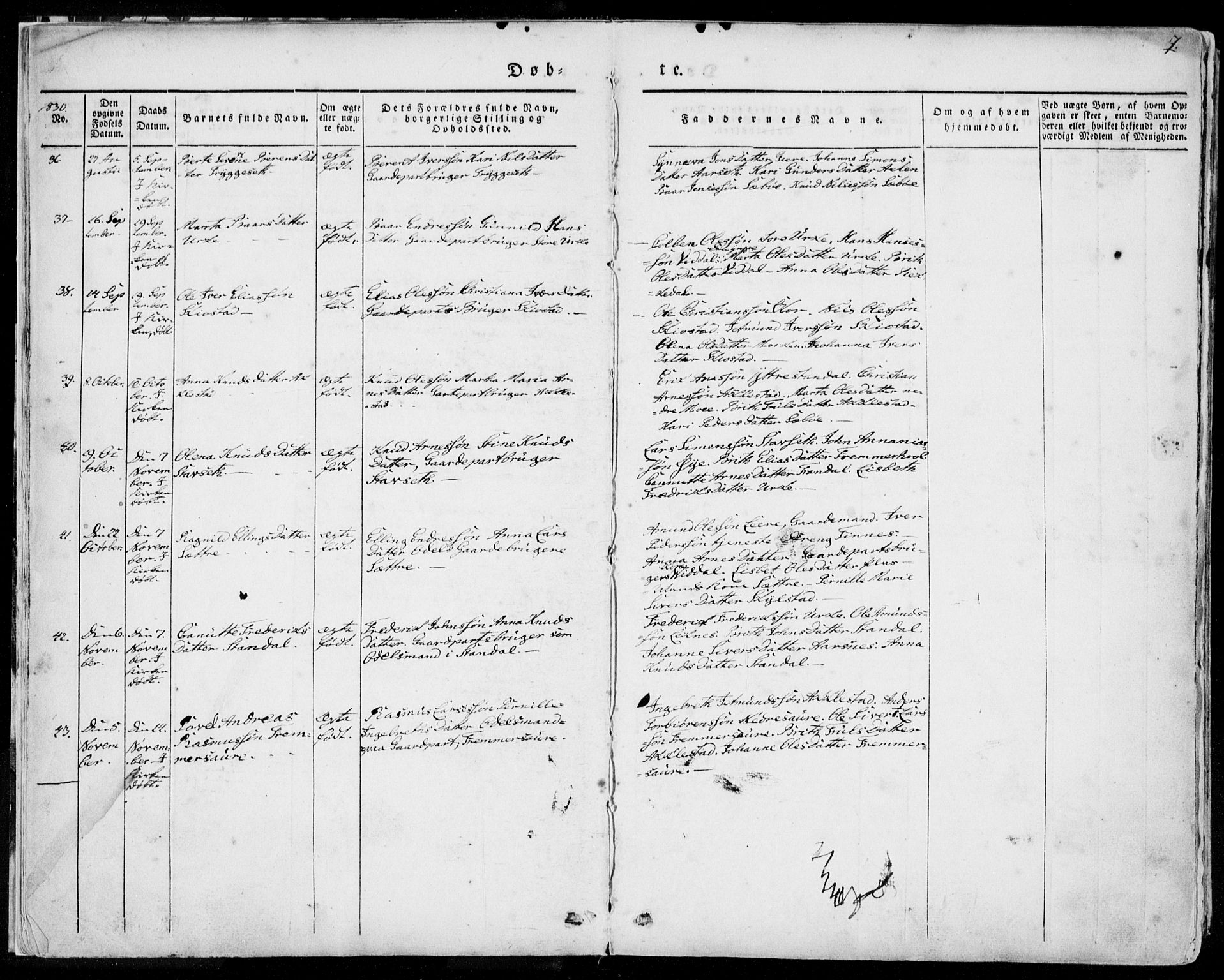 Ministerialprotokoller, klokkerbøker og fødselsregistre - Møre og Romsdal, AV/SAT-A-1454/515/L0208: Parish register (official) no. 515A04, 1830-1846, p. 7