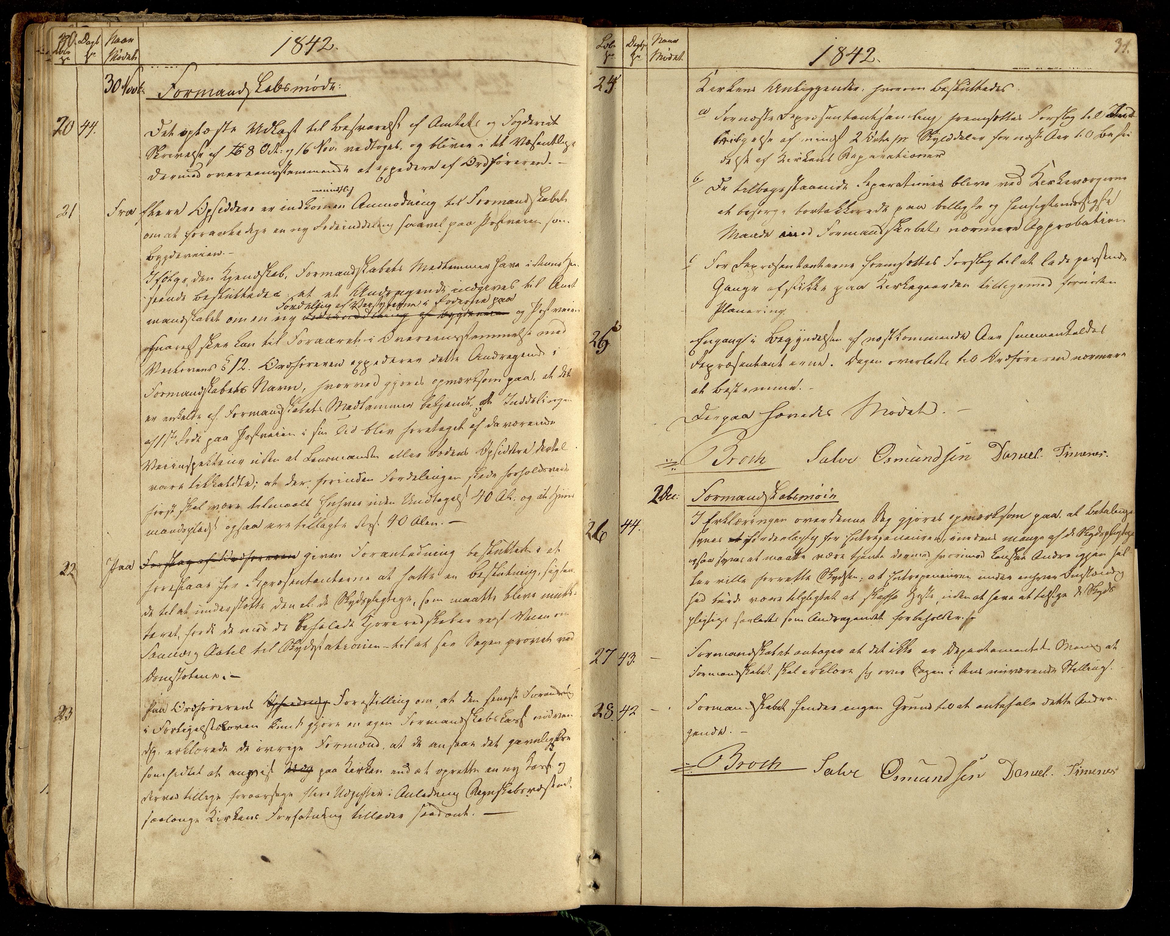 Tveit kommune - Formannskapet/ Kommunestyret, ARKSOR/1001TV120/A/L0001: Møtebok (d), 1838-1865