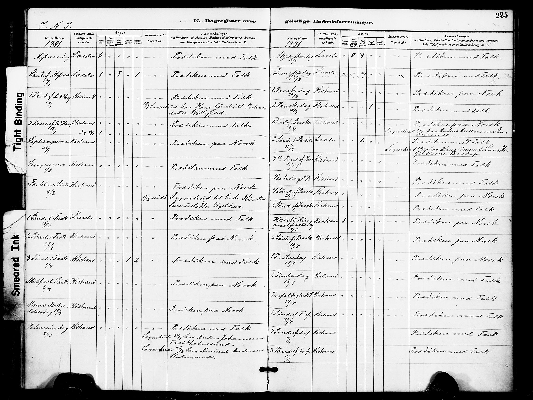 Kistrand/Porsanger sokneprestembete, SATØ/S-1351/H/Ha/L0008.kirke: Parish register (official) no. 8, 1890-1898, p. 225